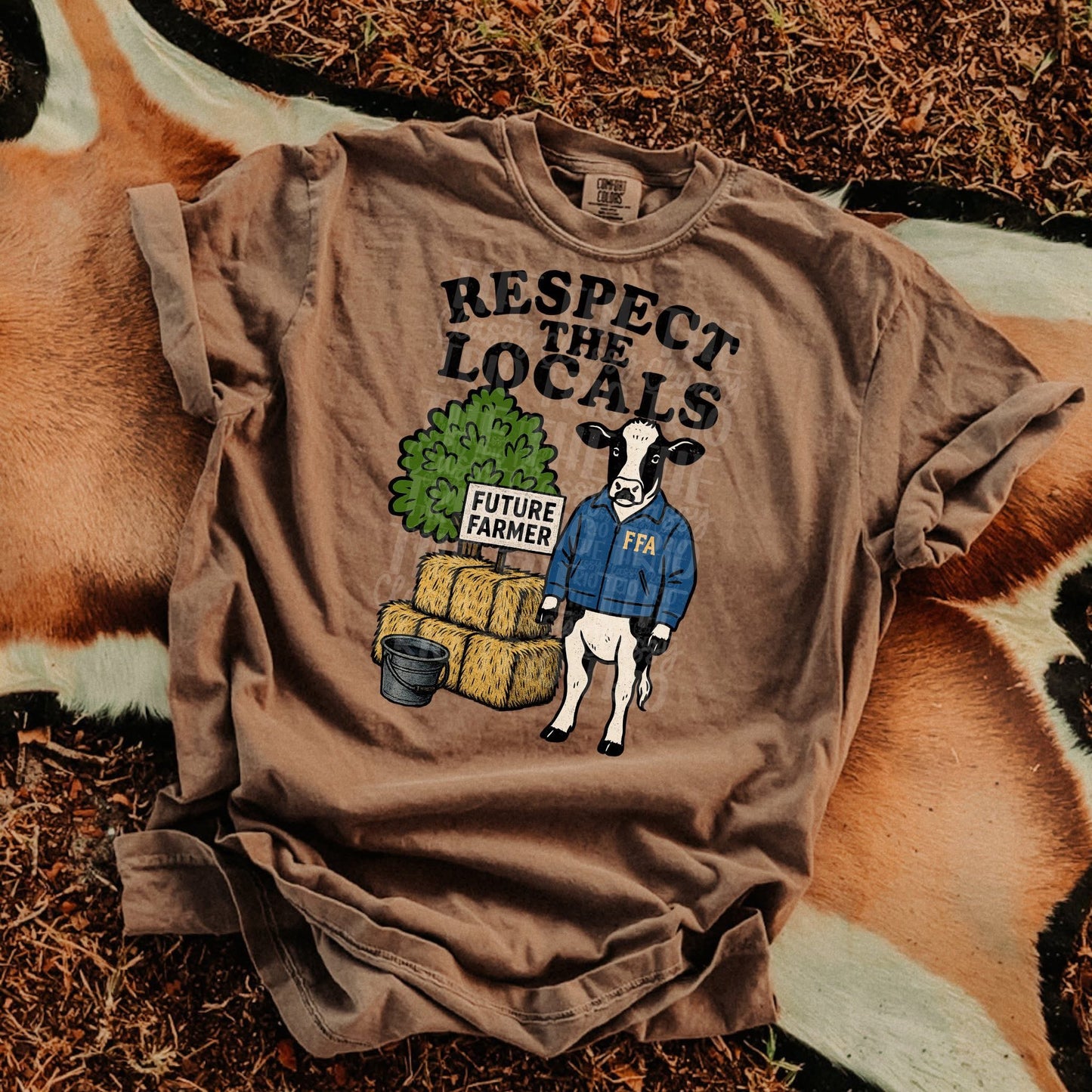 Agriculture Respect the Locals FFA Comfort Colors Tee