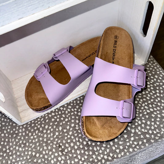 Audrina Slide Sandal - Purple
