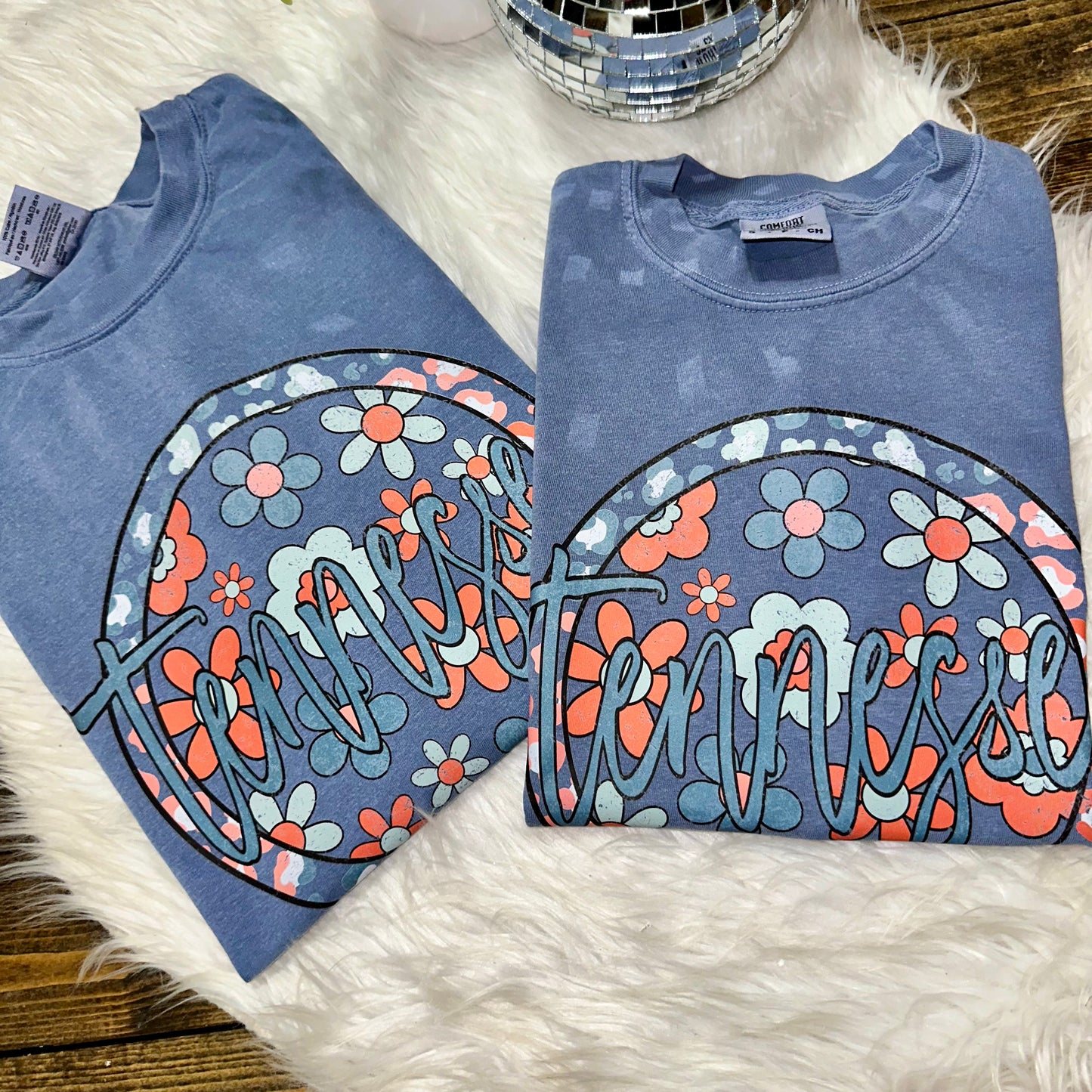 Patriotic Floral Tennessee Comfort Colors Graphic Tee