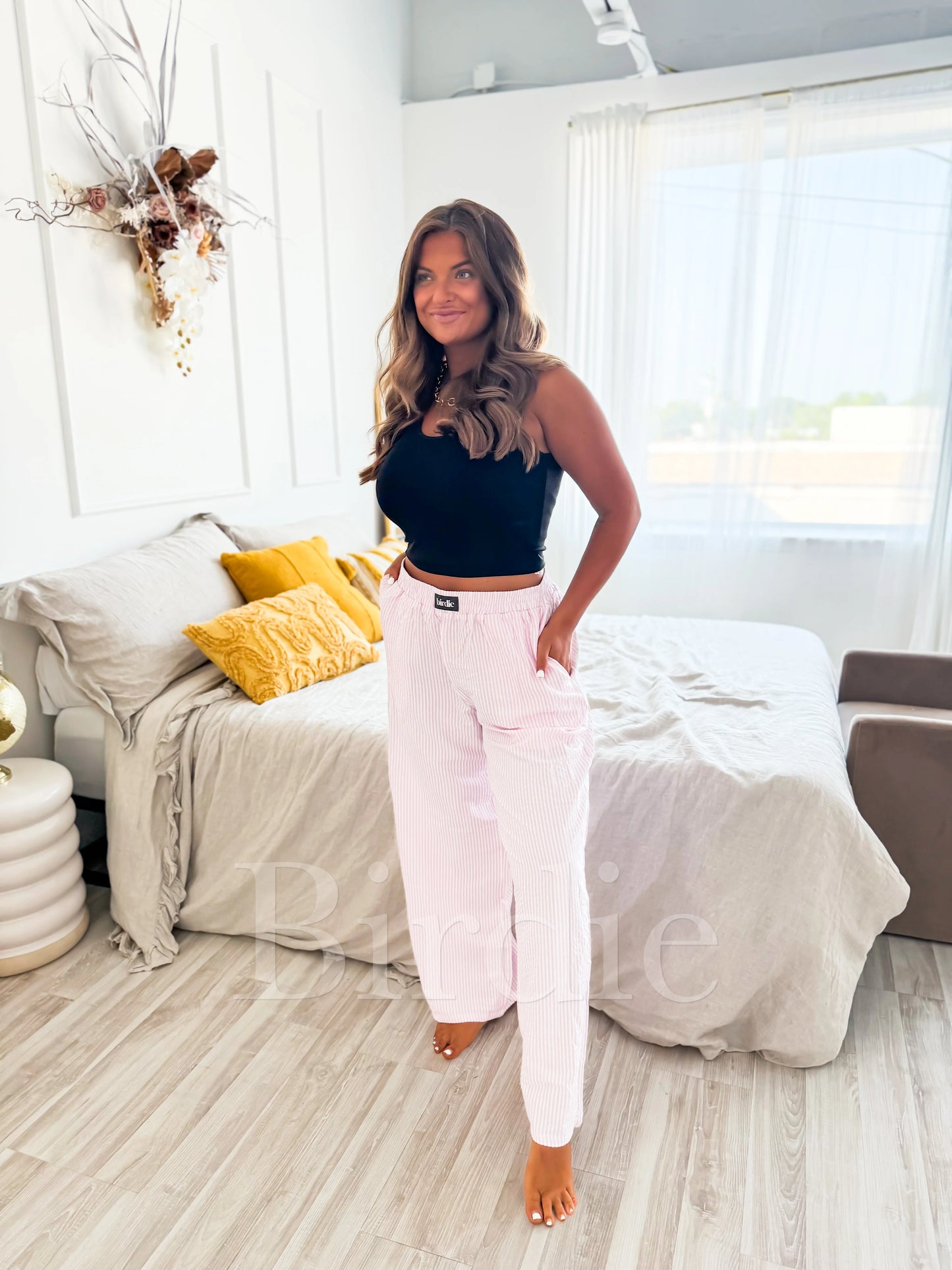PREORDER BIRDIE- Rosie Seersucker Boxer Pants