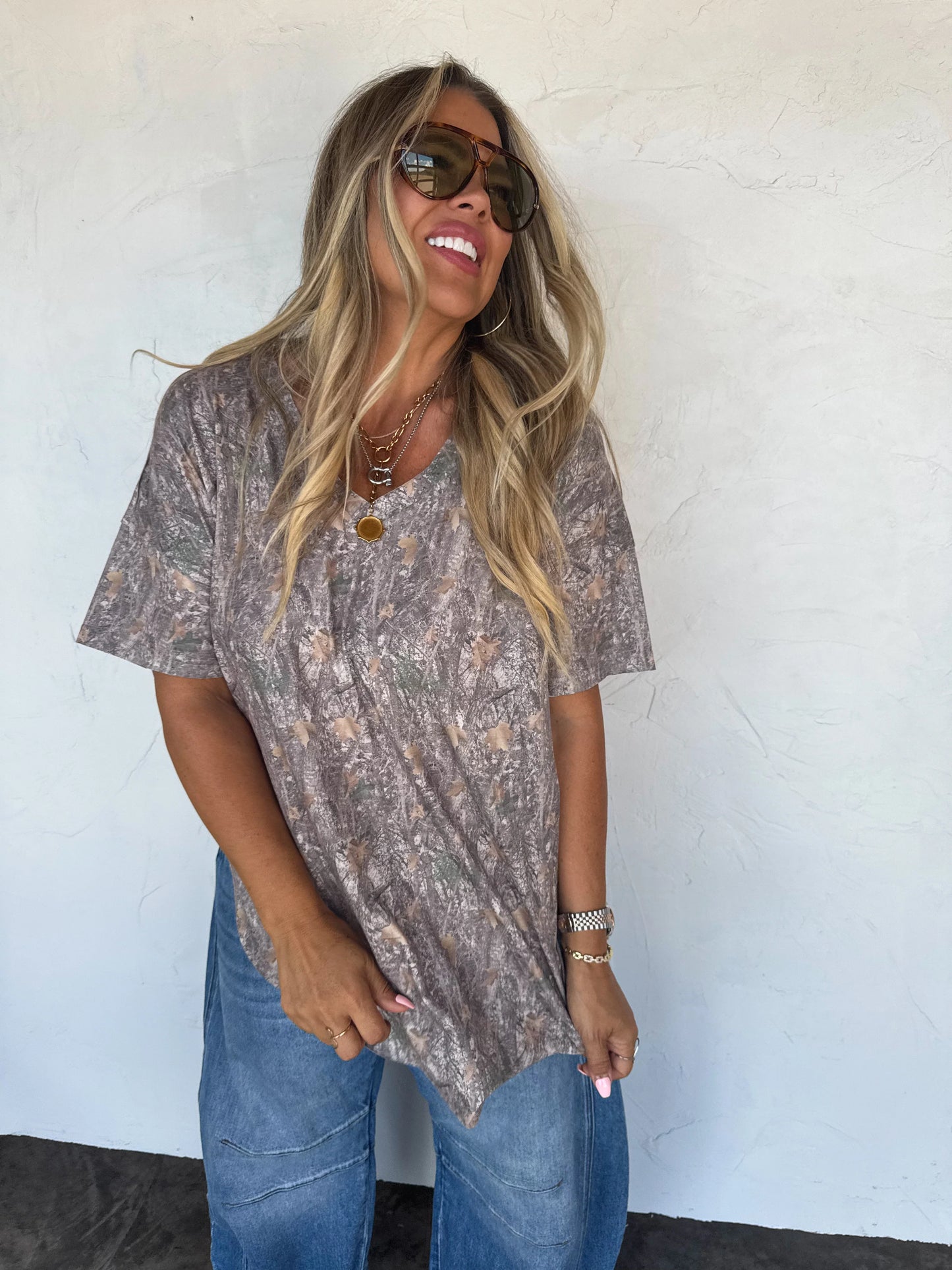 PREORDER - Joey Vneck Washed Cotton Boyfriend Tee