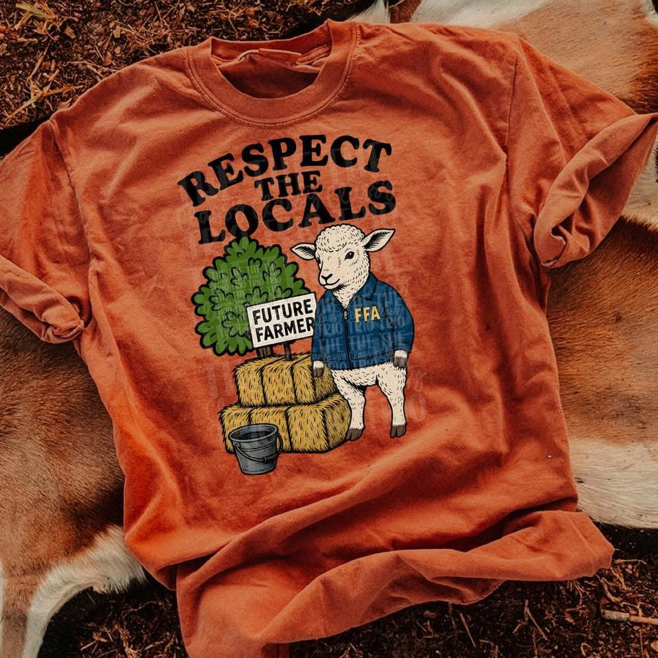 Agriculture Respect the Locals FFA Comfort Colors Tee