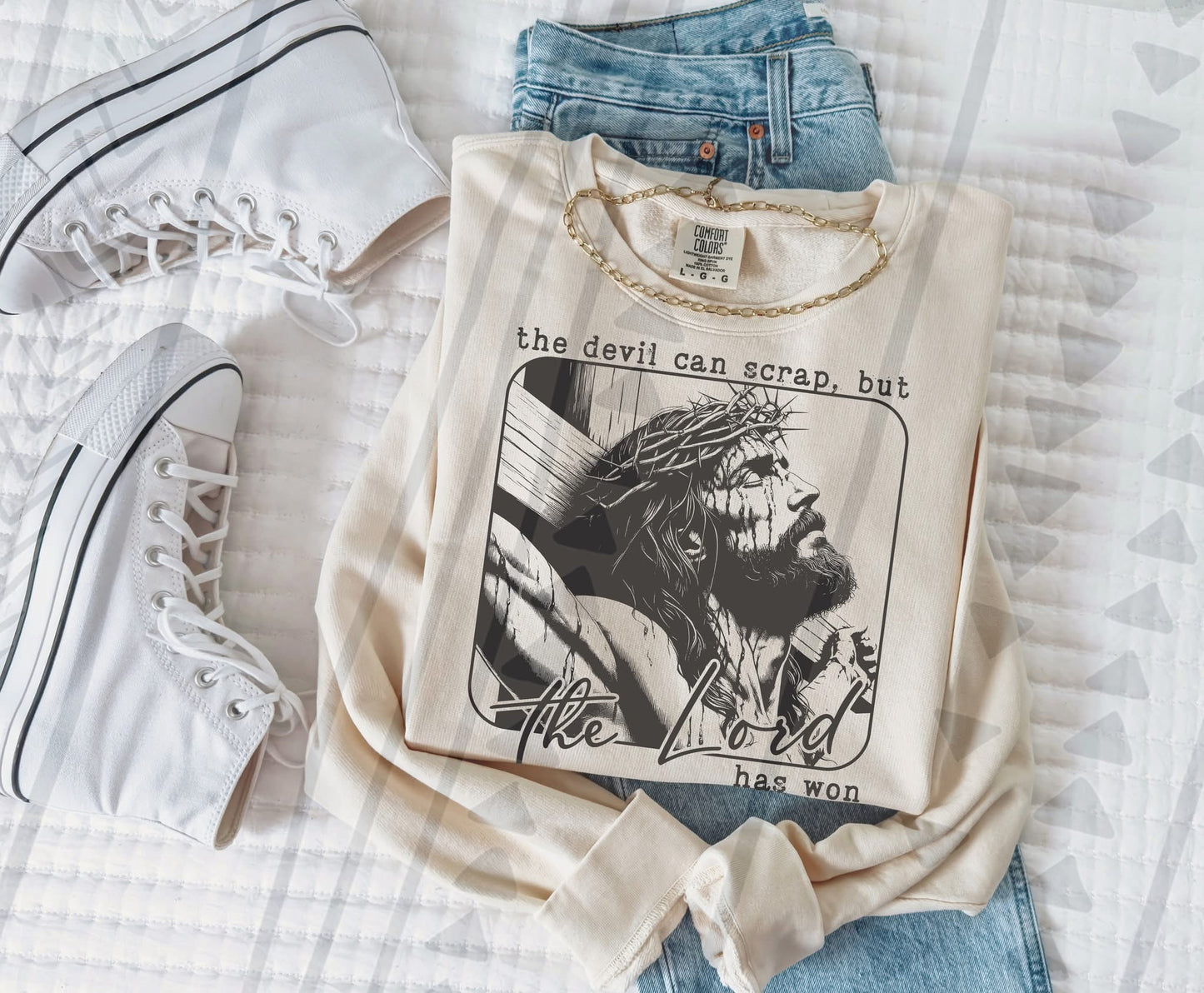 But the Lord Has Won Graphic Sweatshirt