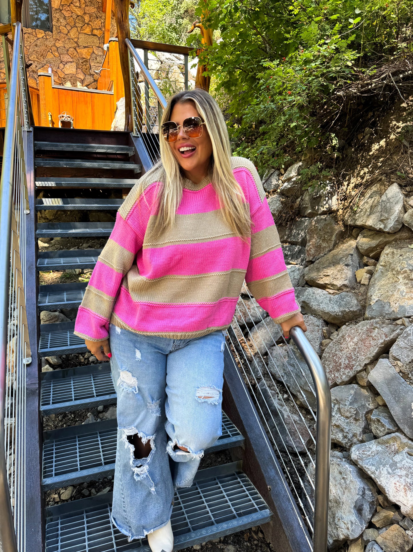 Kadie Stripe Knit Sweater