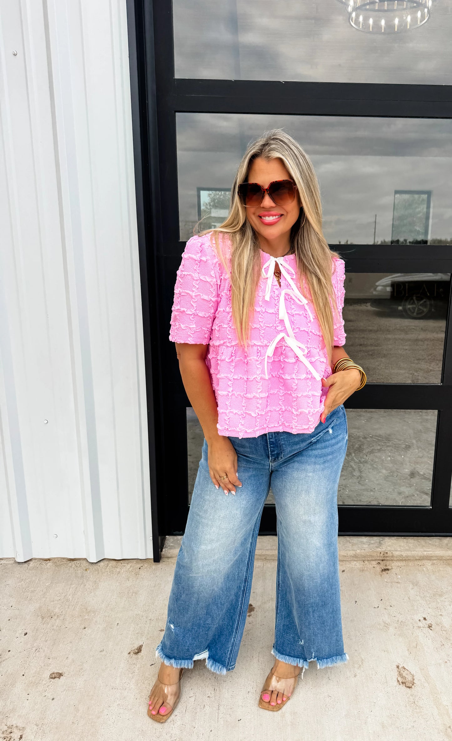 Gracie Bow Front Top