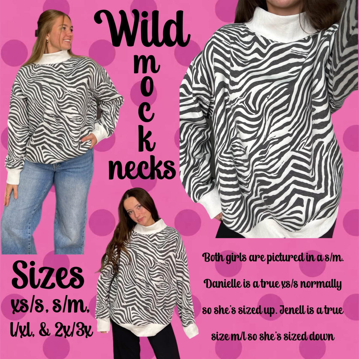 Zebra Mockneck