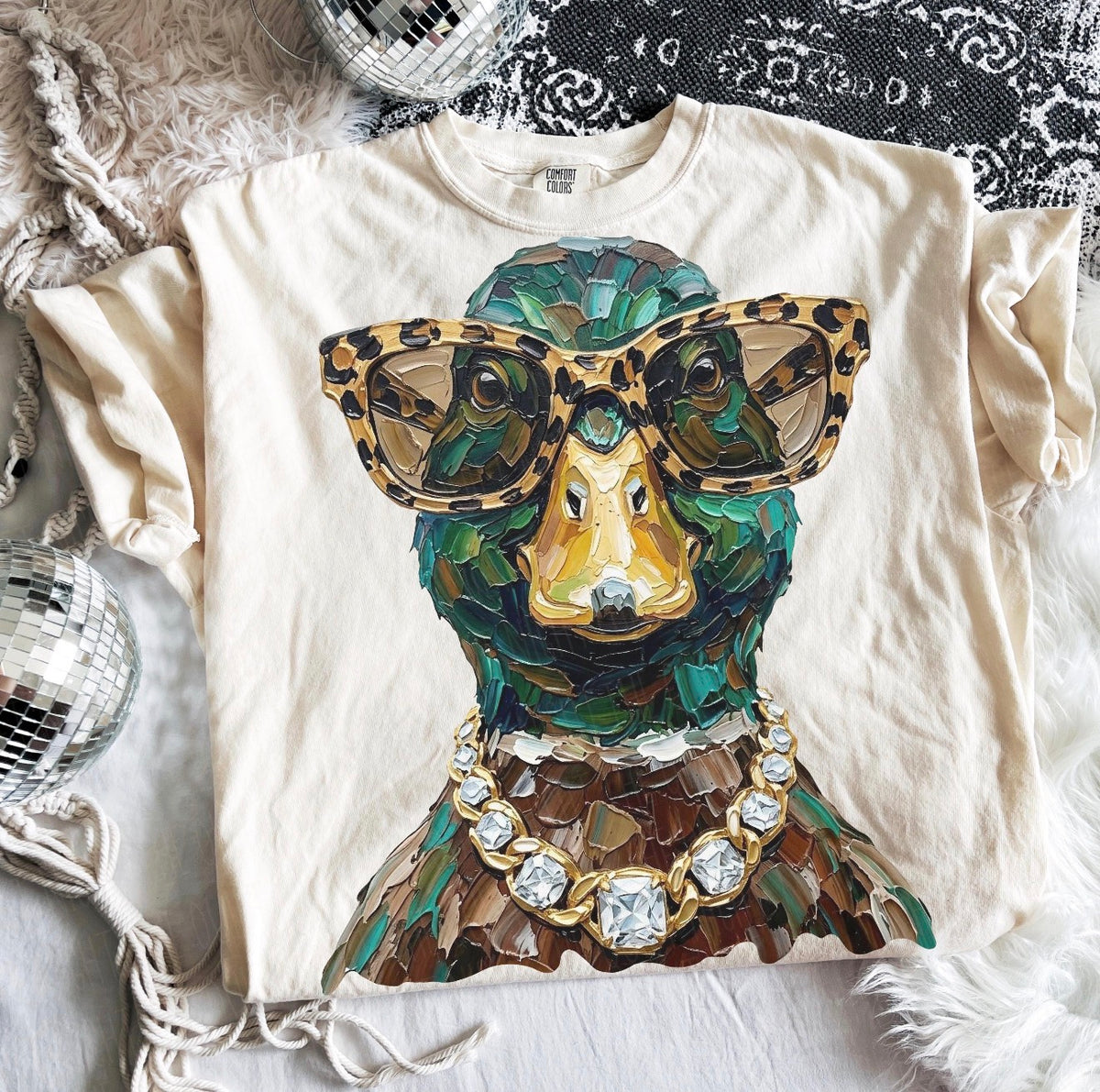 Glam Mallard Duck Comfort Colors Tee