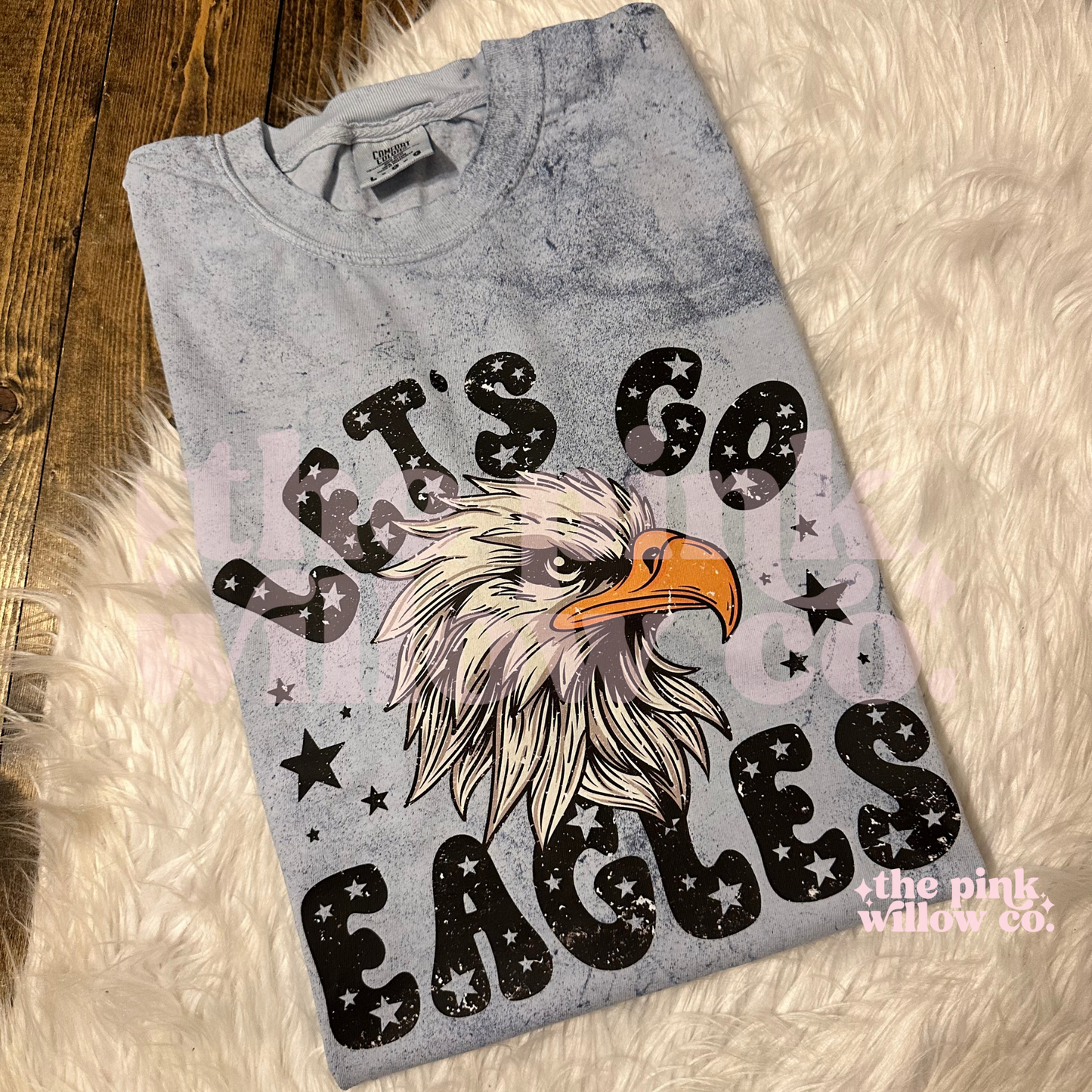 Lets Go Eagles Colorblast Comfort Colors Graphic Tee