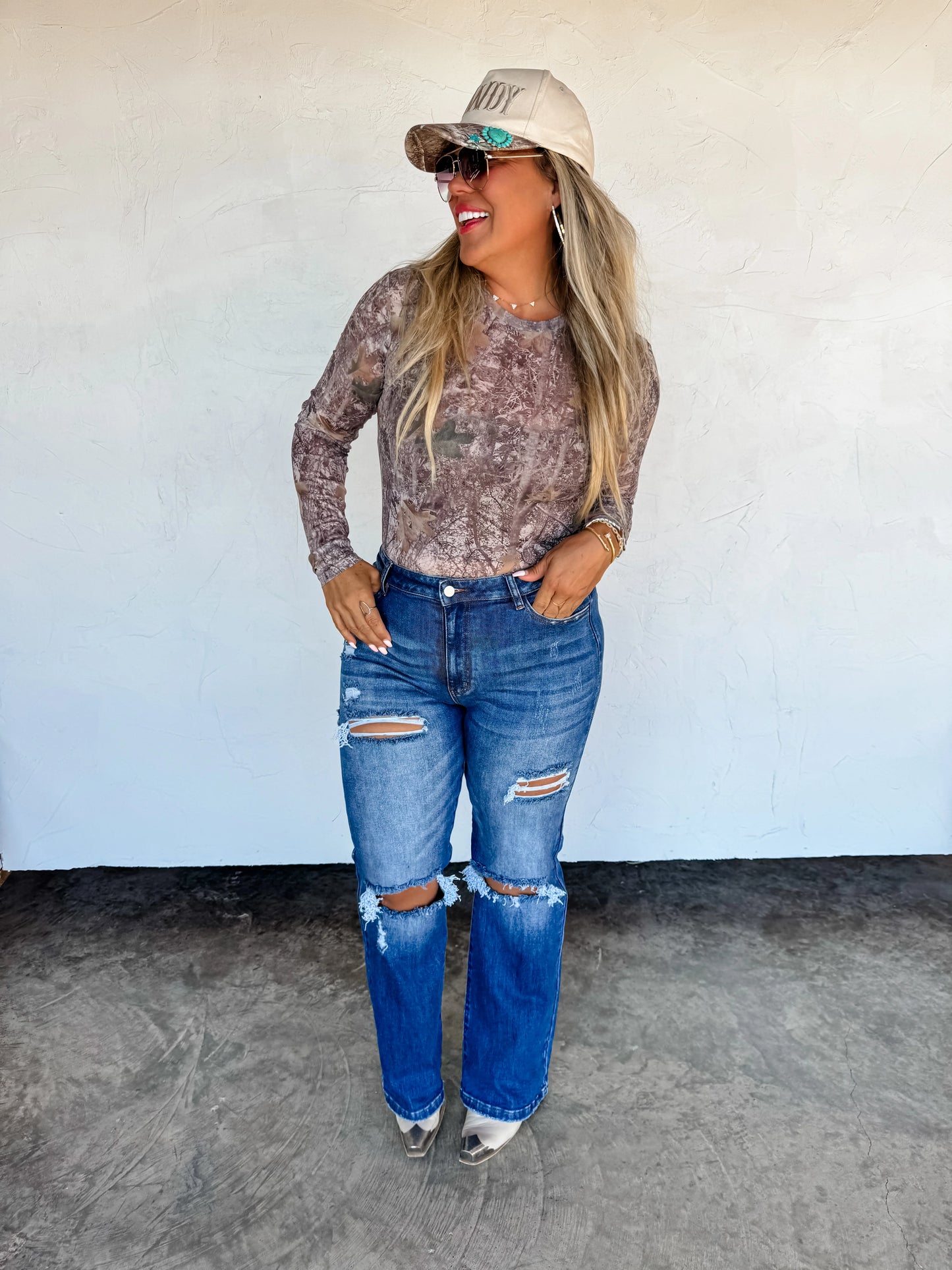 PREORDER - Camo Woods Mesh Top