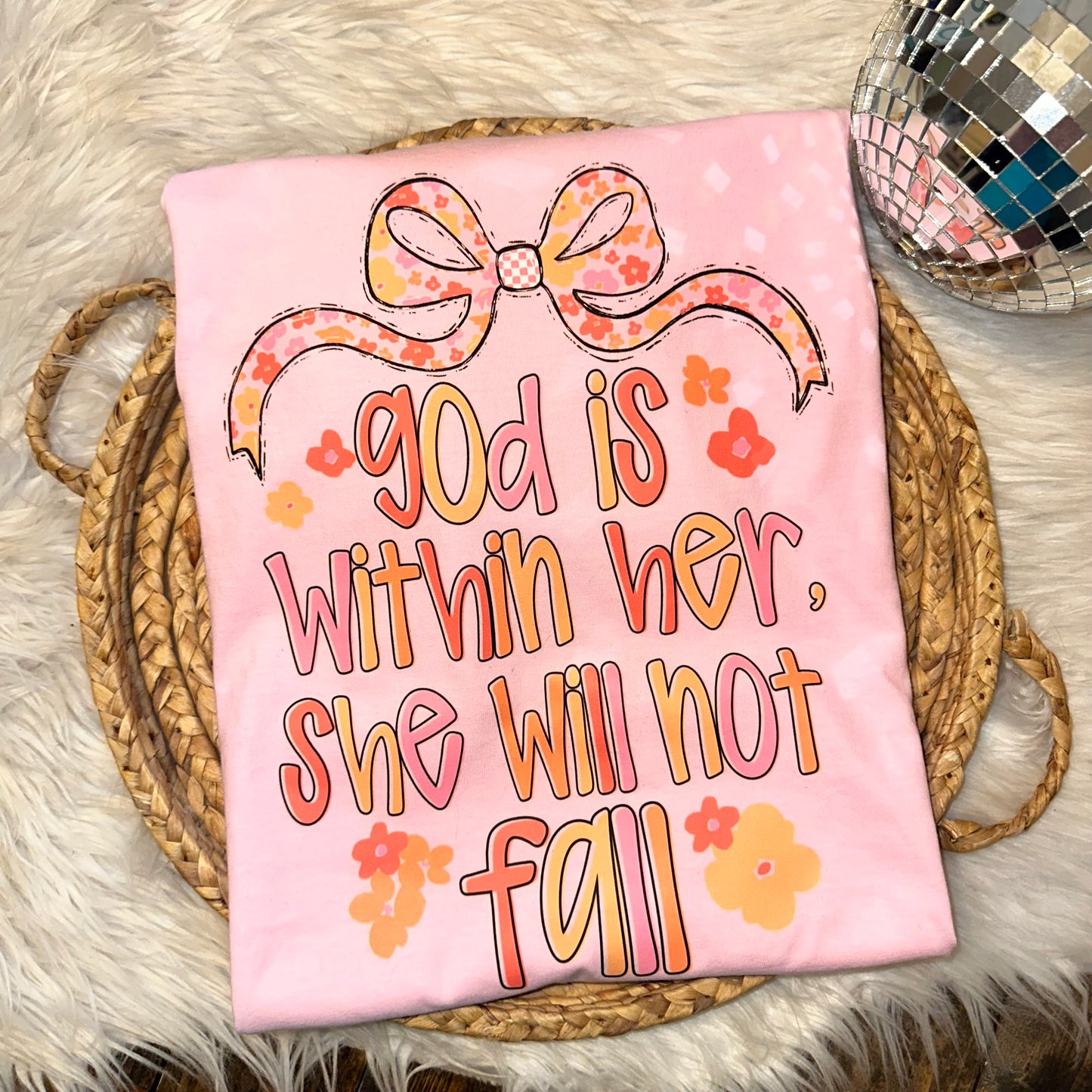 God is Within Her She Will Not Fall Comfort Colors Tee