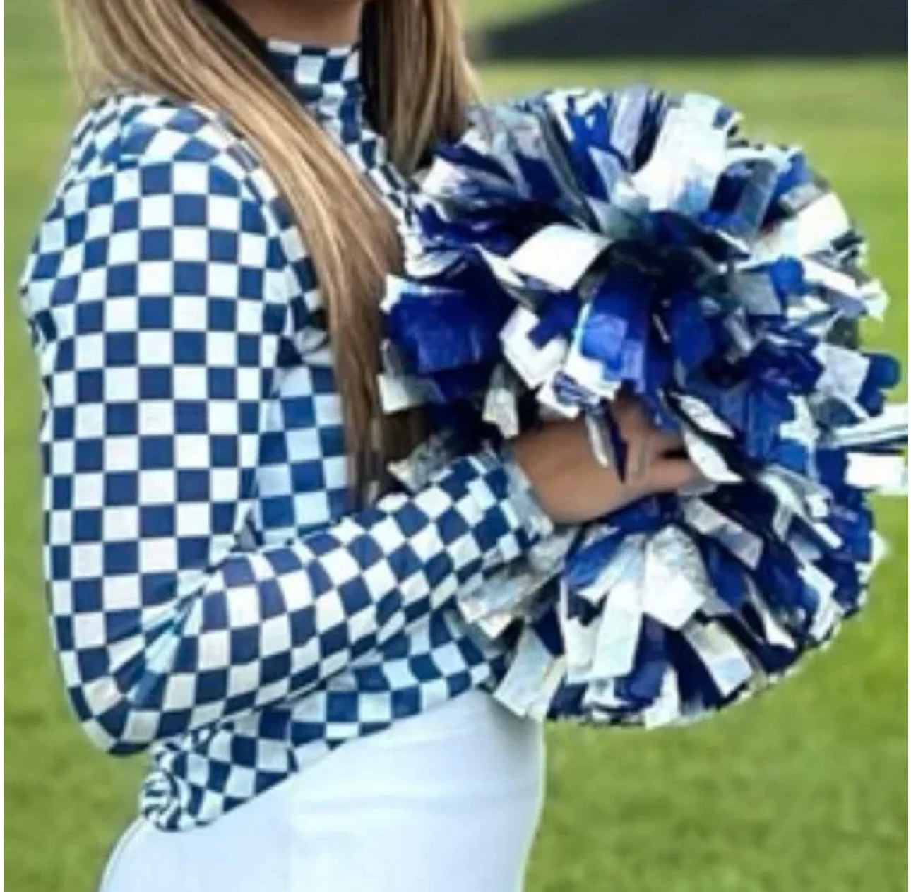Pep Rally Mesh Top- Blue