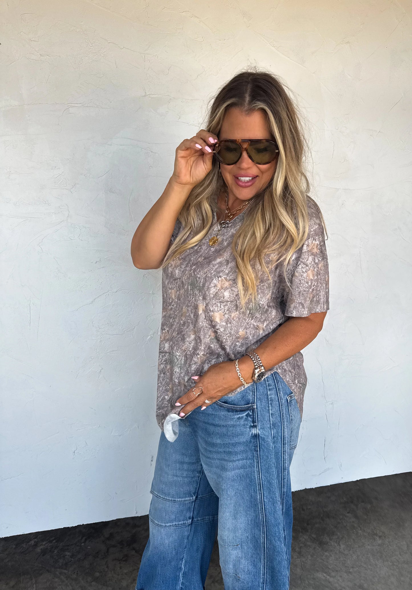 PREORDER - Joey Vneck Washed Cotton Boyfriend Tee