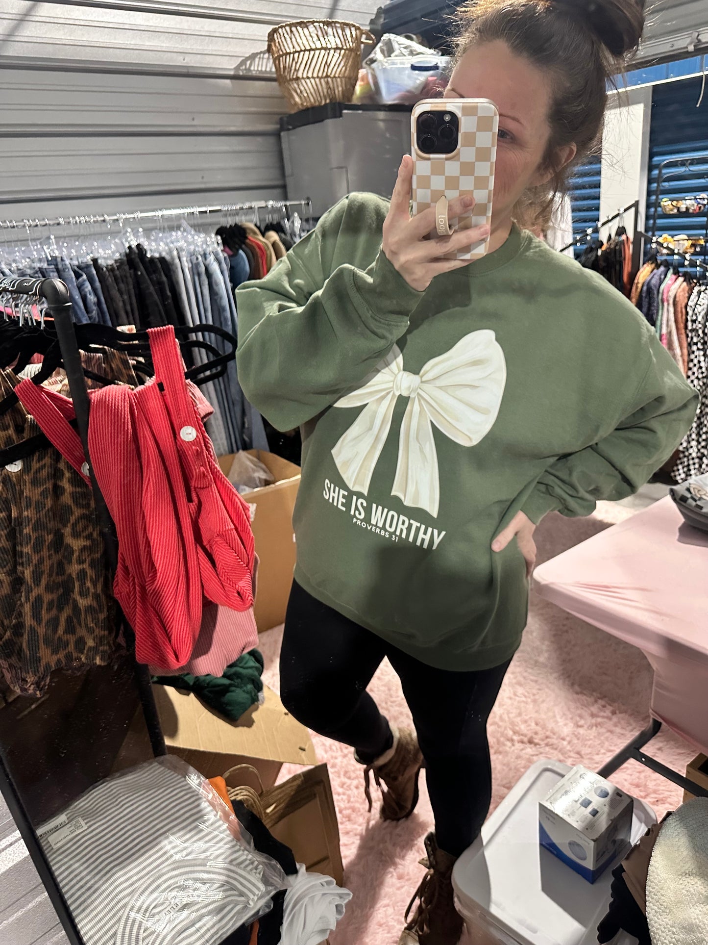 She Is Worthy Graphic Sweatshirt