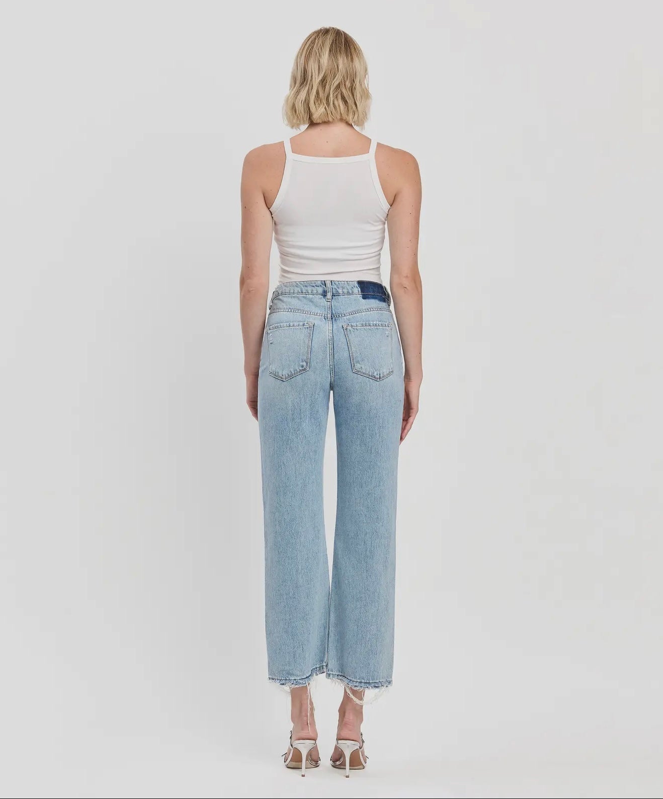 Lovervet 90's Super High Rise Ankle Slim Wide Jeans