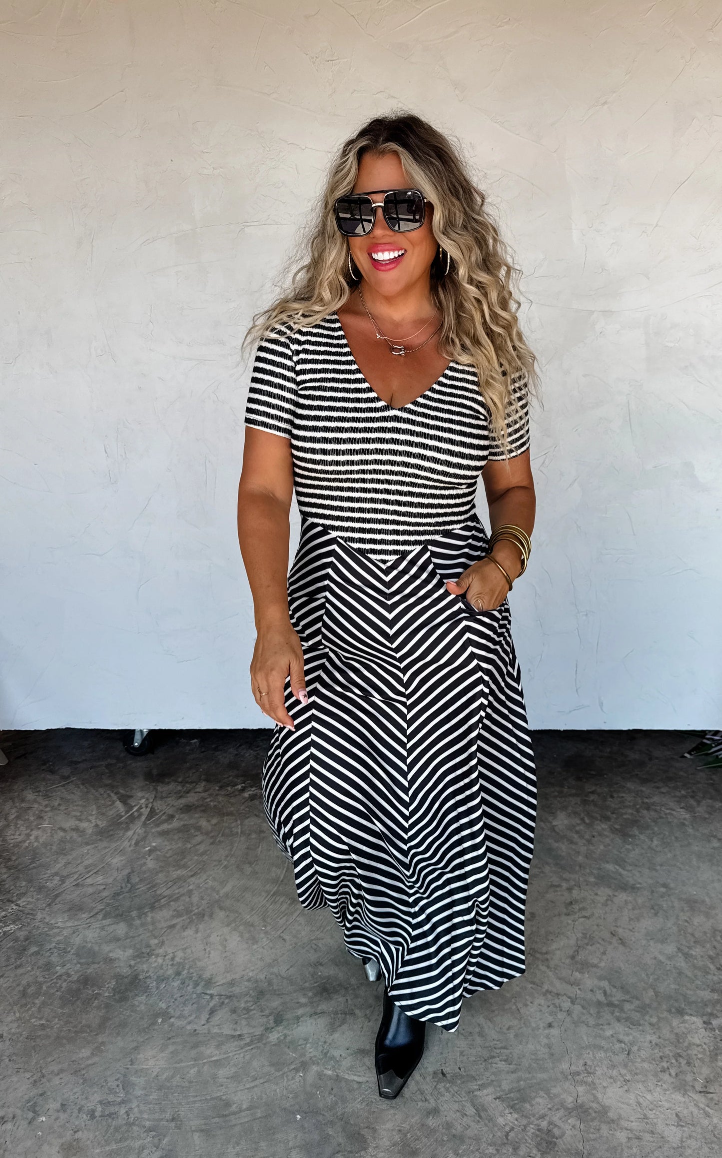 PREORDER - Calista Stripe Dress