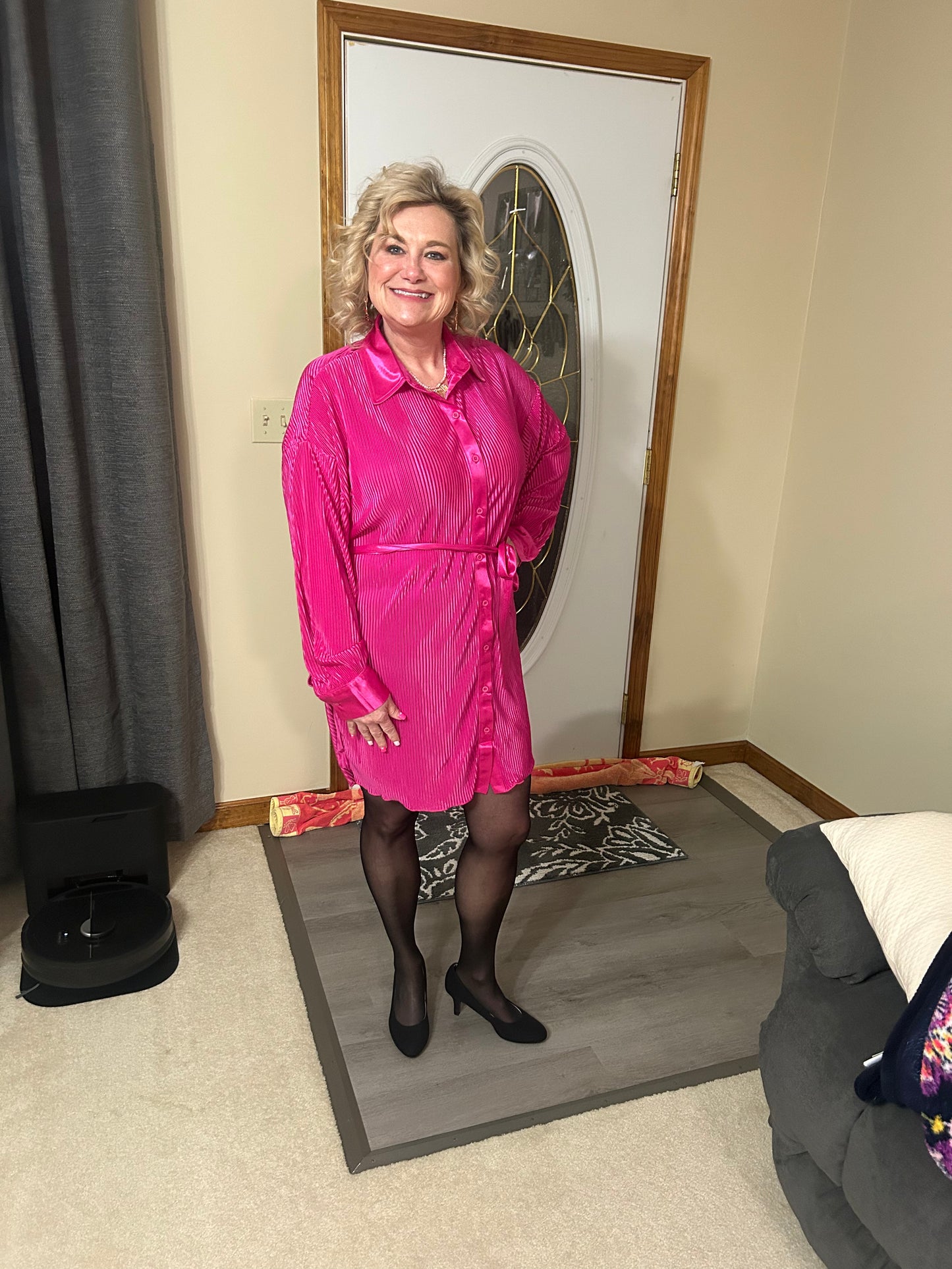 Hot Shot Pleated Tie Dress