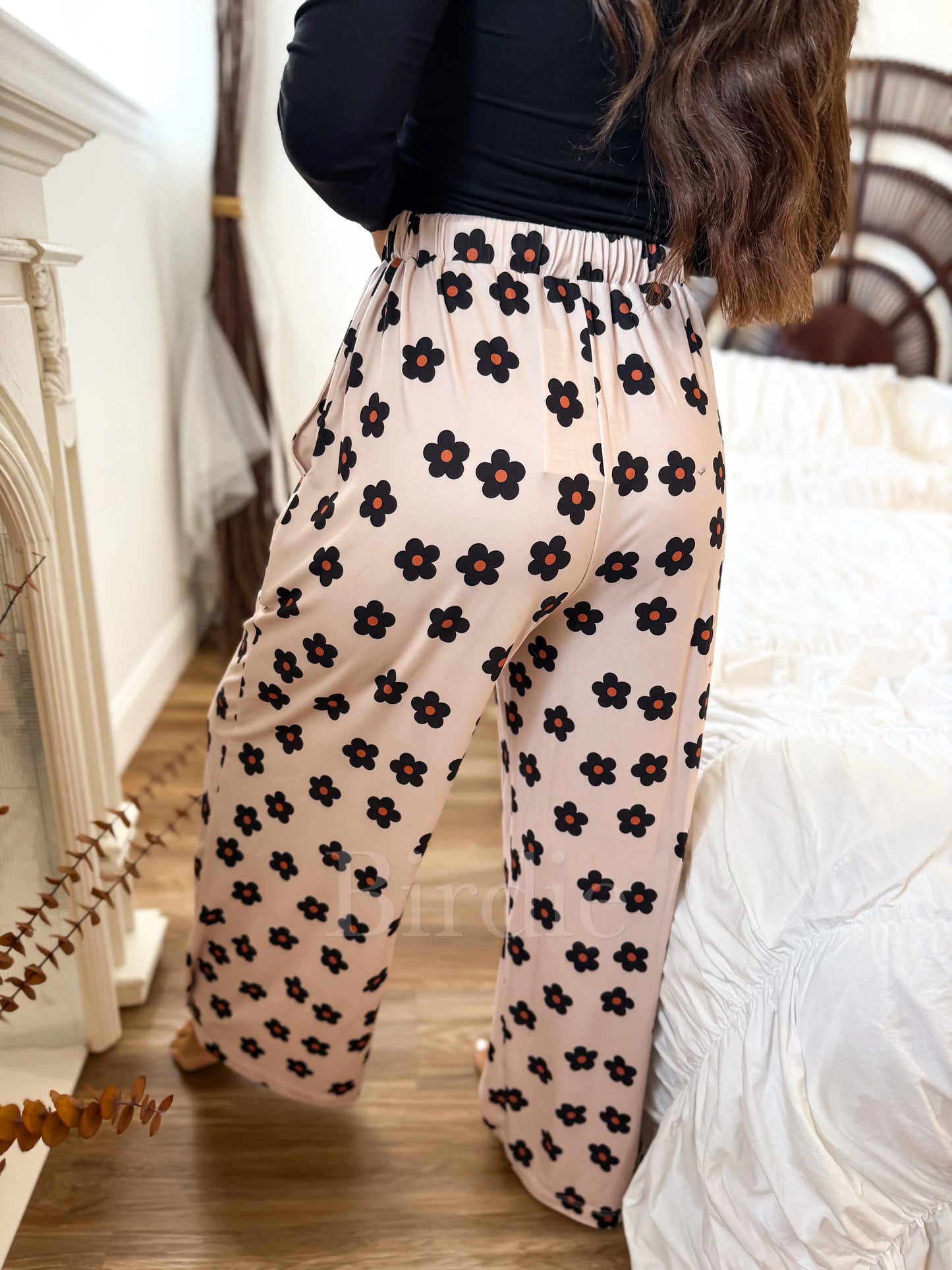 PREORDER - Birdie Stretchy Lounge Pants 2.0 - Midnight Wildflower