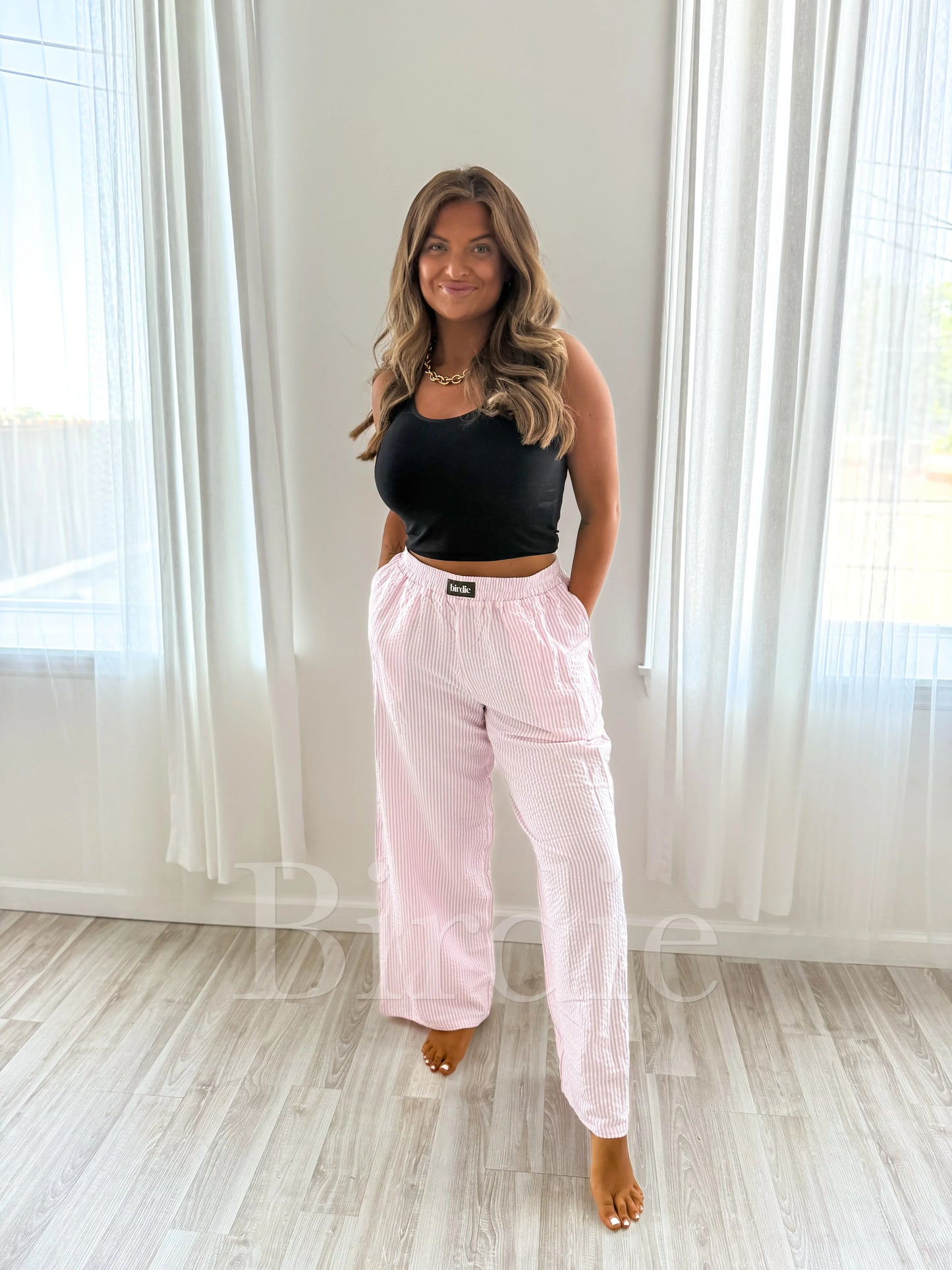 PREORDER BIRDIE- Rosie Seersucker Boxer Pants
