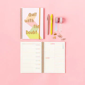 Undated Perpetual Planner - Rainbow Gradient Quit With The Doubt (small)