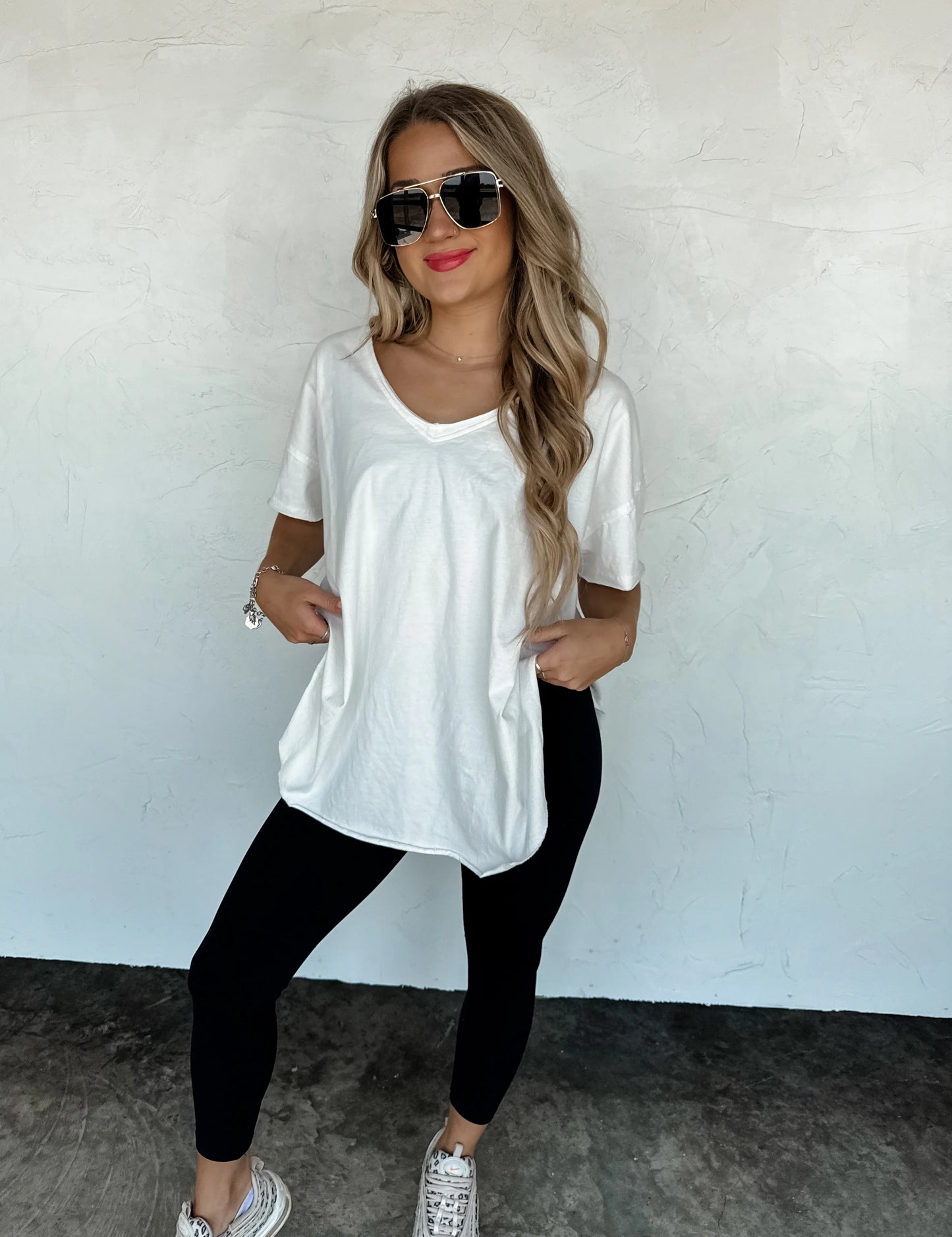 PREORDER - Joey Vneck Washed Cotton Boyfriend Tee