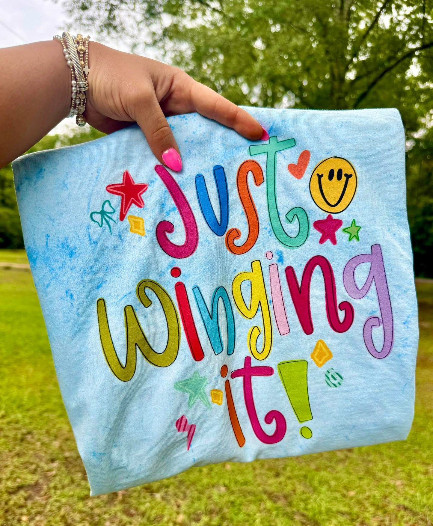 Just Winging It Colorblast Comfort Colors Graphic Tee