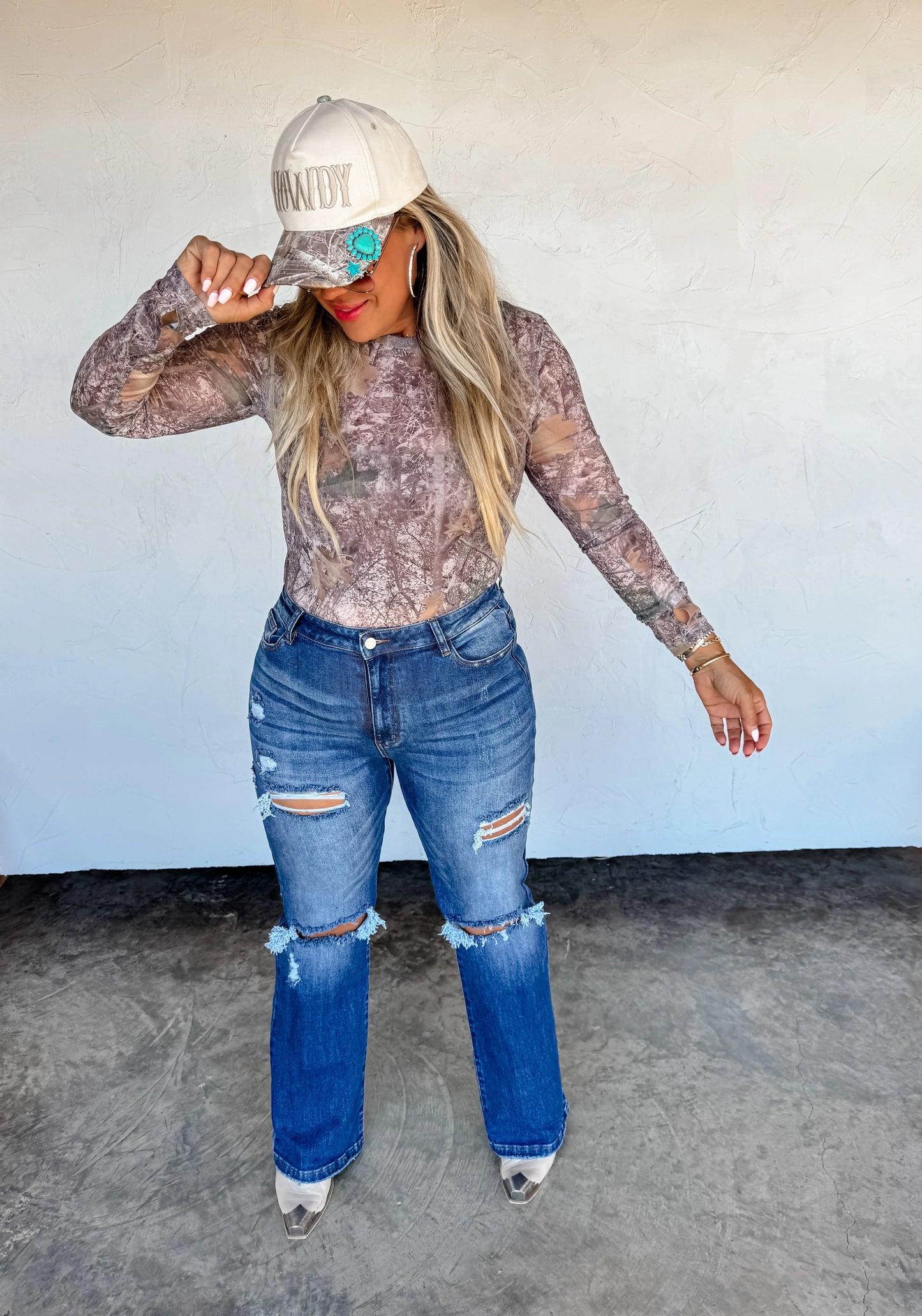PREORDER - Camo Woods Mesh Top
