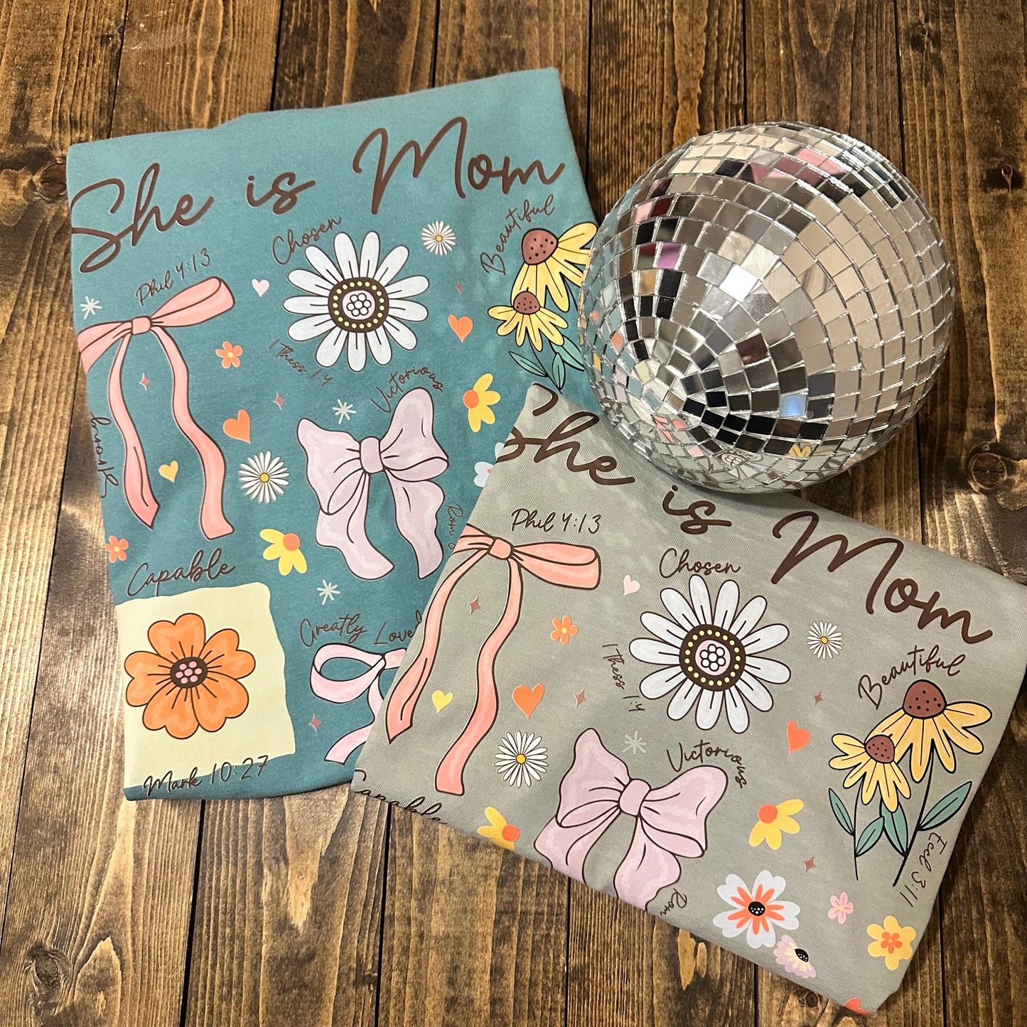 She Is Mom Comfort Colors Graphic Tee