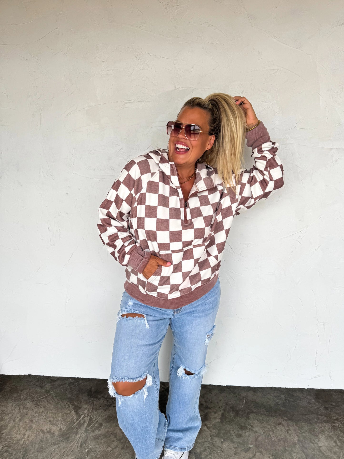 PREORDER - Camo or Checker Easy Does It Pullover