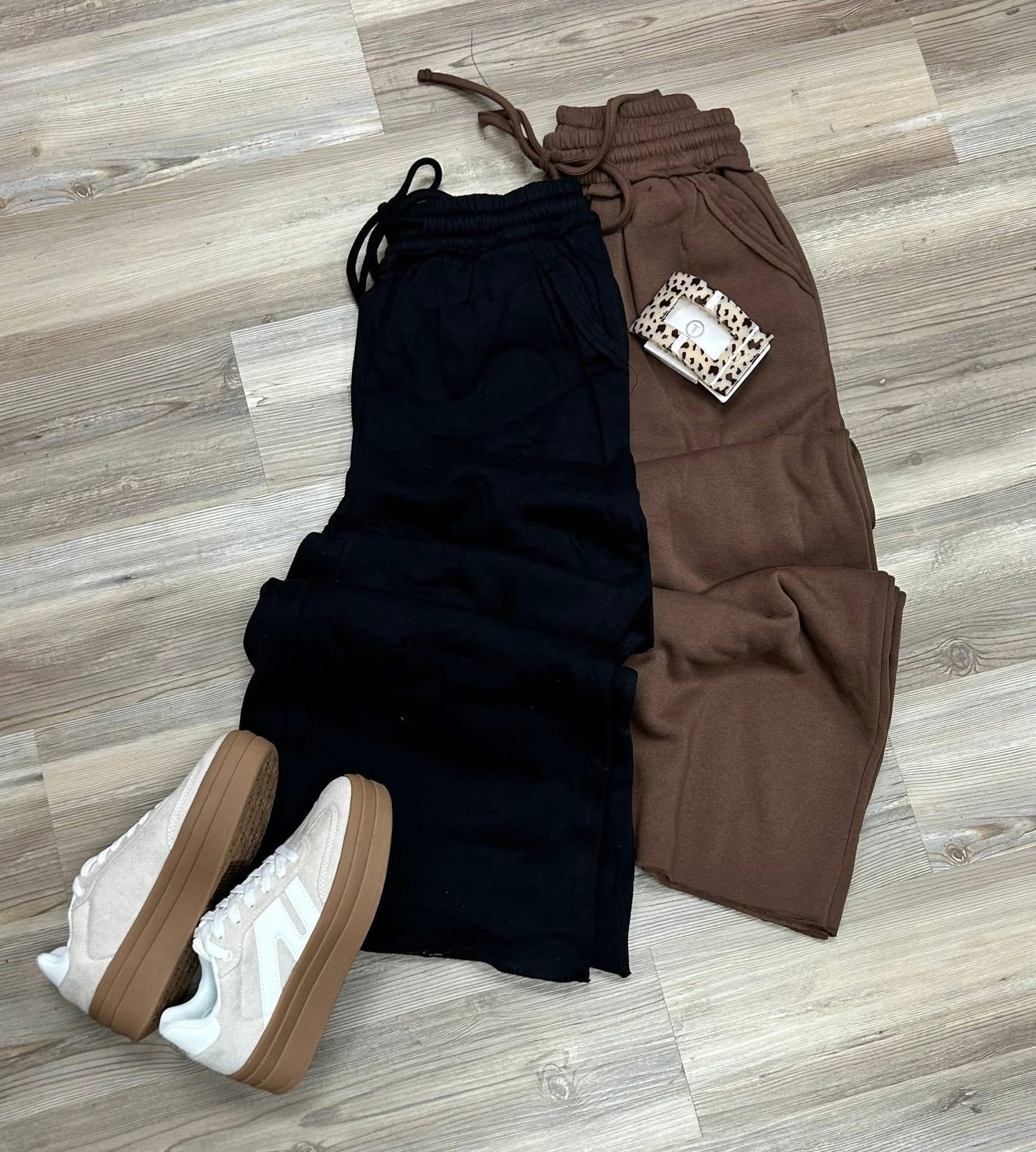 Fleece Wide Leg Sweatpants - Asst Colors