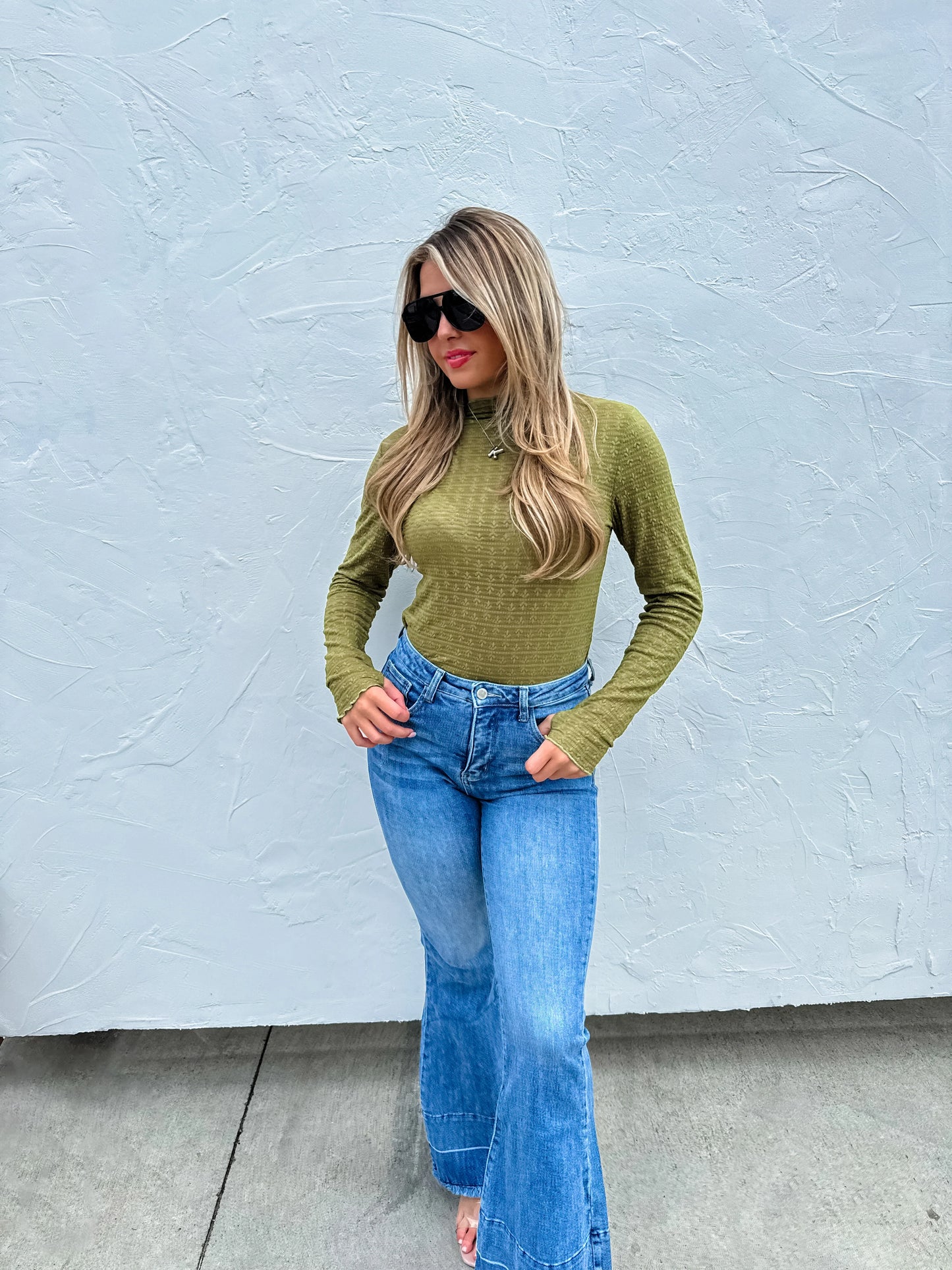 Juliette Lace Top - Olive