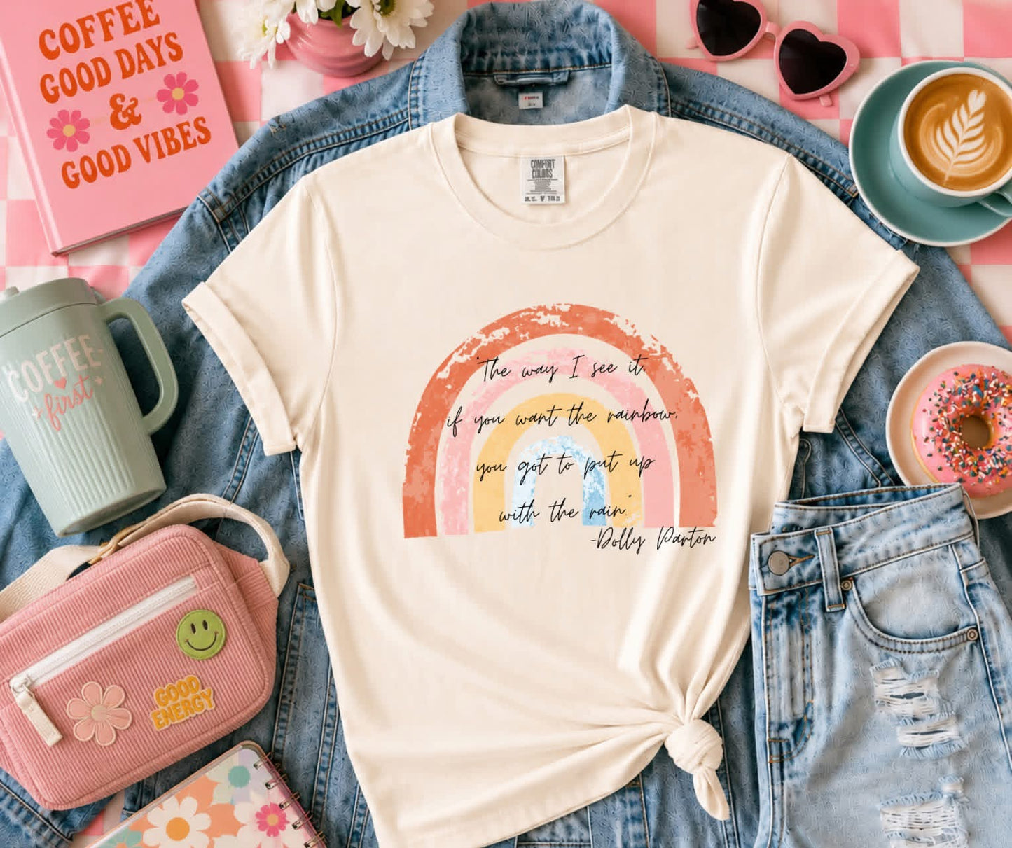 Rainbow Dolly Comfort Colors Tee