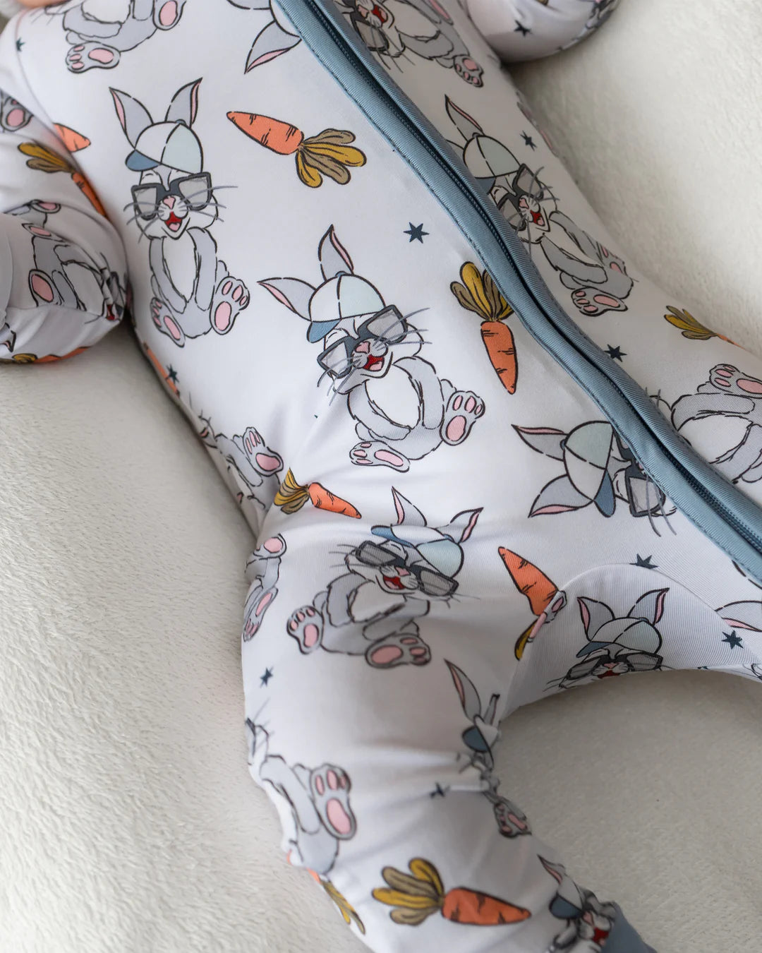 Bamboo Baby Zip Romper| Rad Bunny