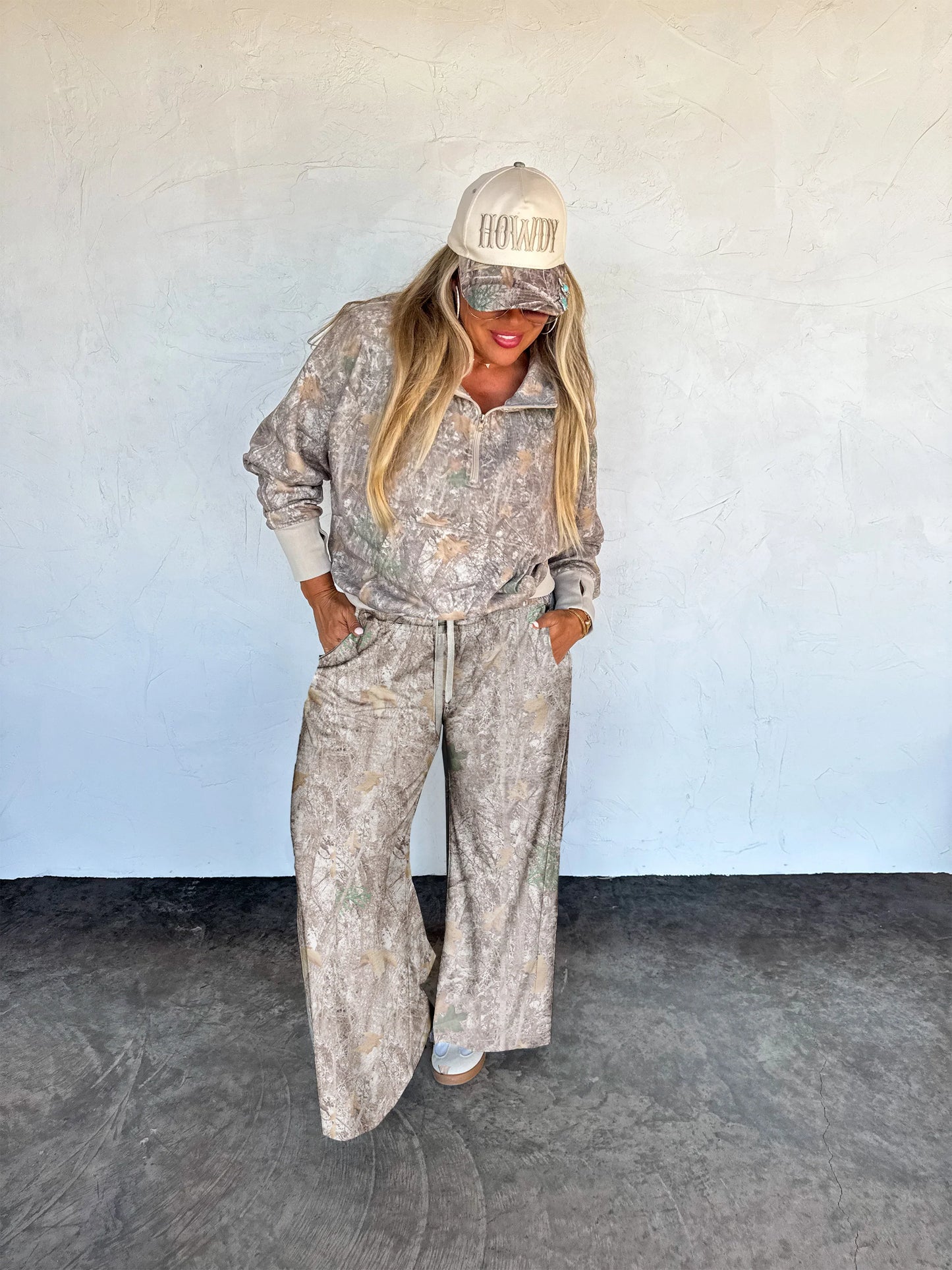 PREORDER - Camo Woods Drift Away Wide Leg Joggers
