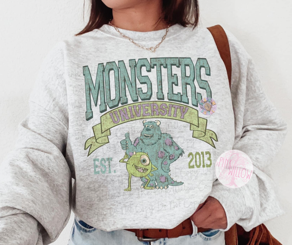monsters university sweatshirt PRE-ORDER Monsters University Graphic Sweatshirt – The Pink Willow Co