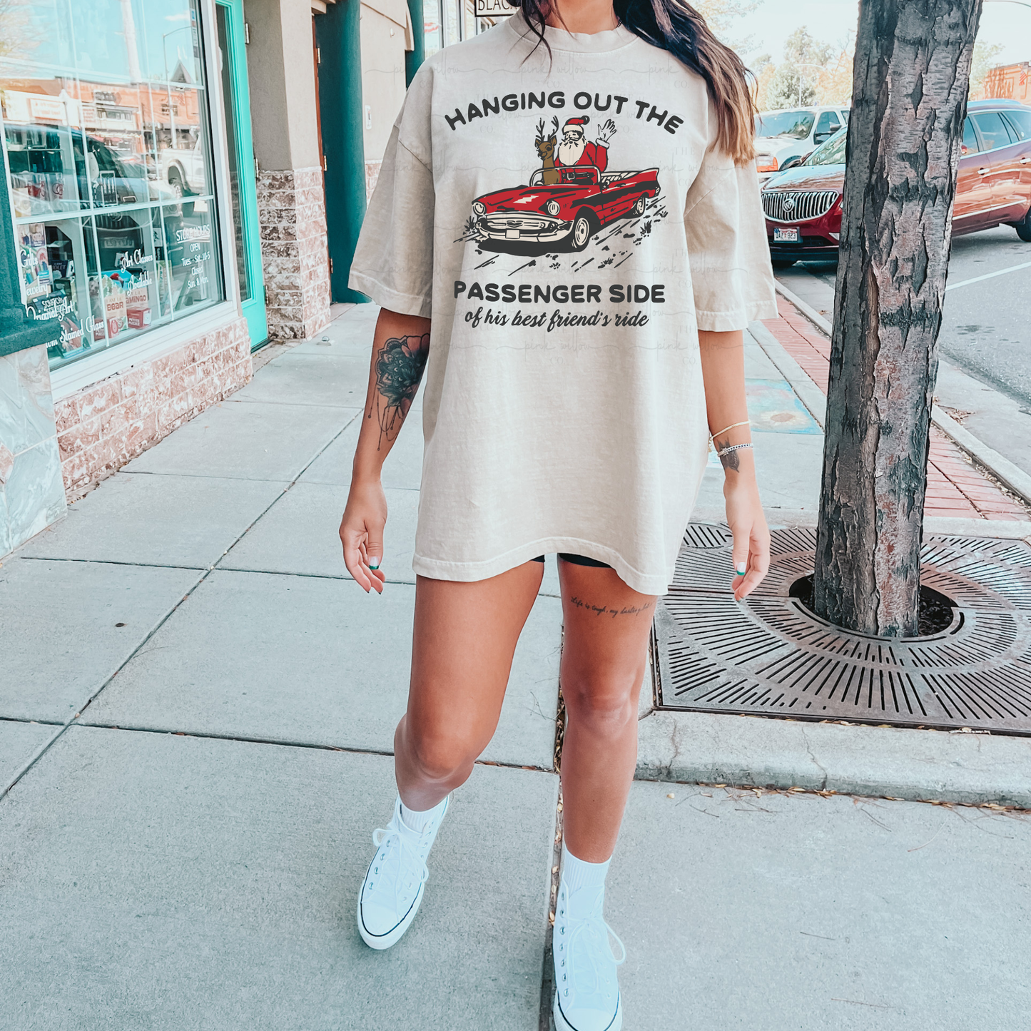 Hanging Out the Passenger Side Comfort Colors Graphic Tee