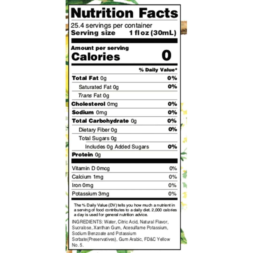 Lemon Elderflower Flavor Infusion Skinny Syrup