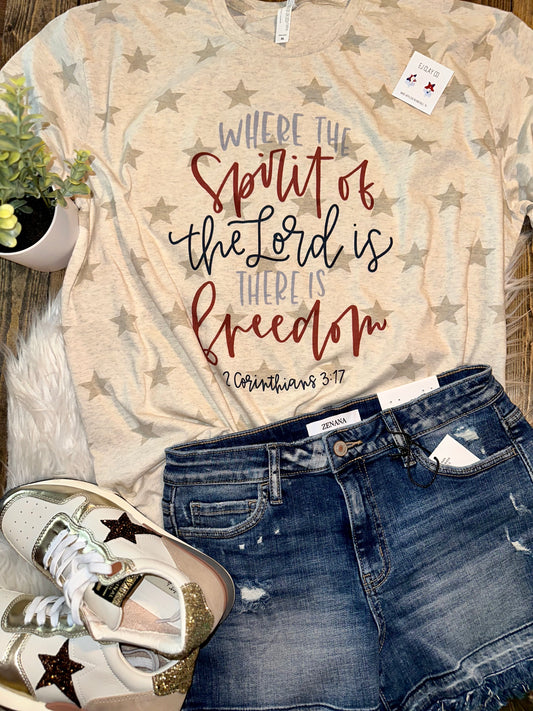 Where the Spirit of the Lord is There is Freedom Graphic Tee