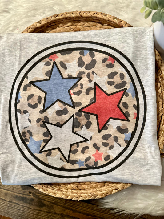 Tennessee Leopard Tristar Graphic Tee