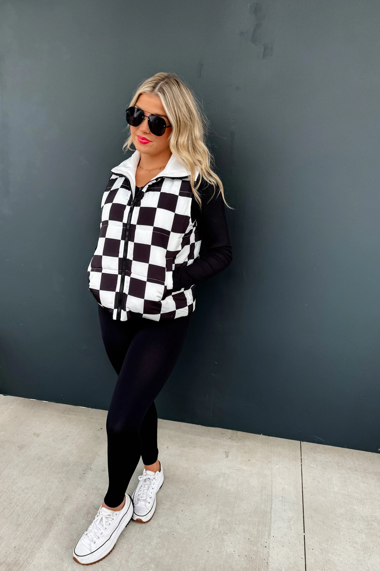 Checker and Western Puffer Vest