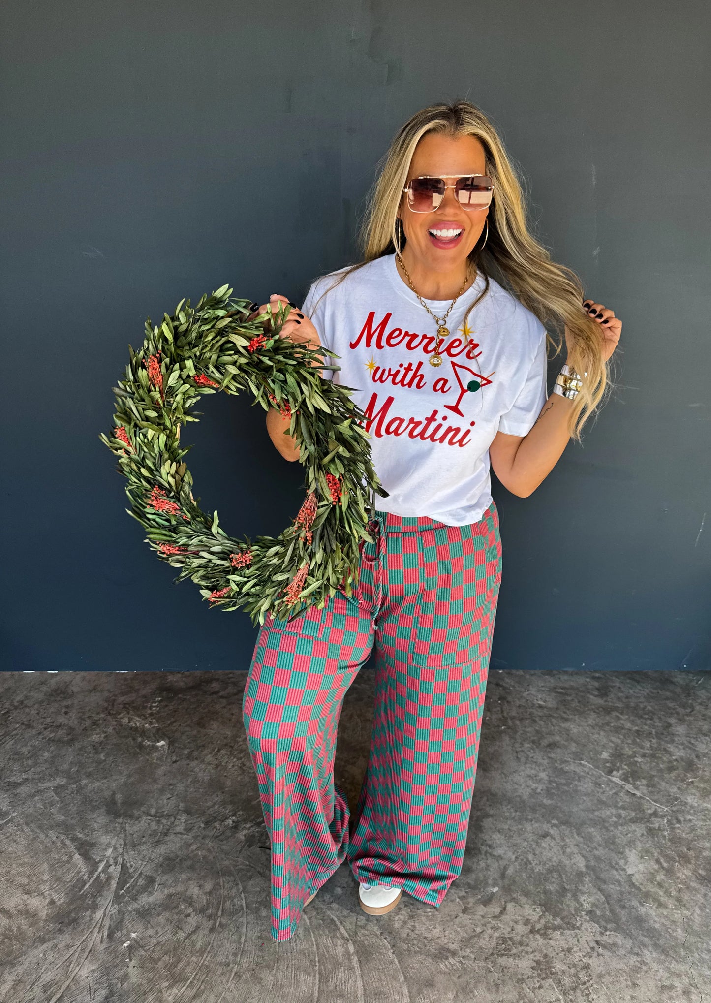 PREORDER - Christmas Haddie Wide Leg Pants