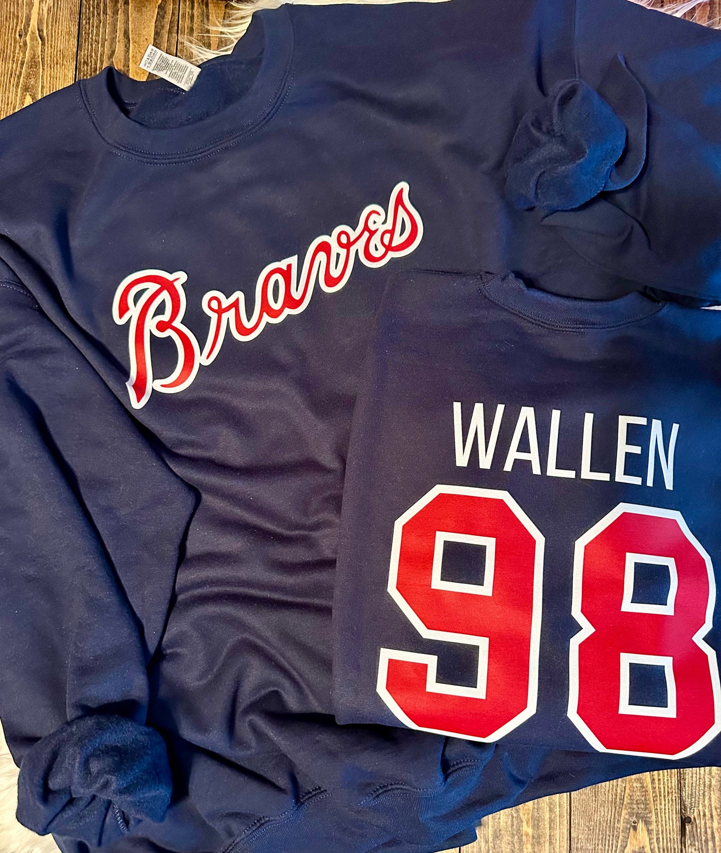 Navy 98 Braves Graphic Tee/Sweatshirt