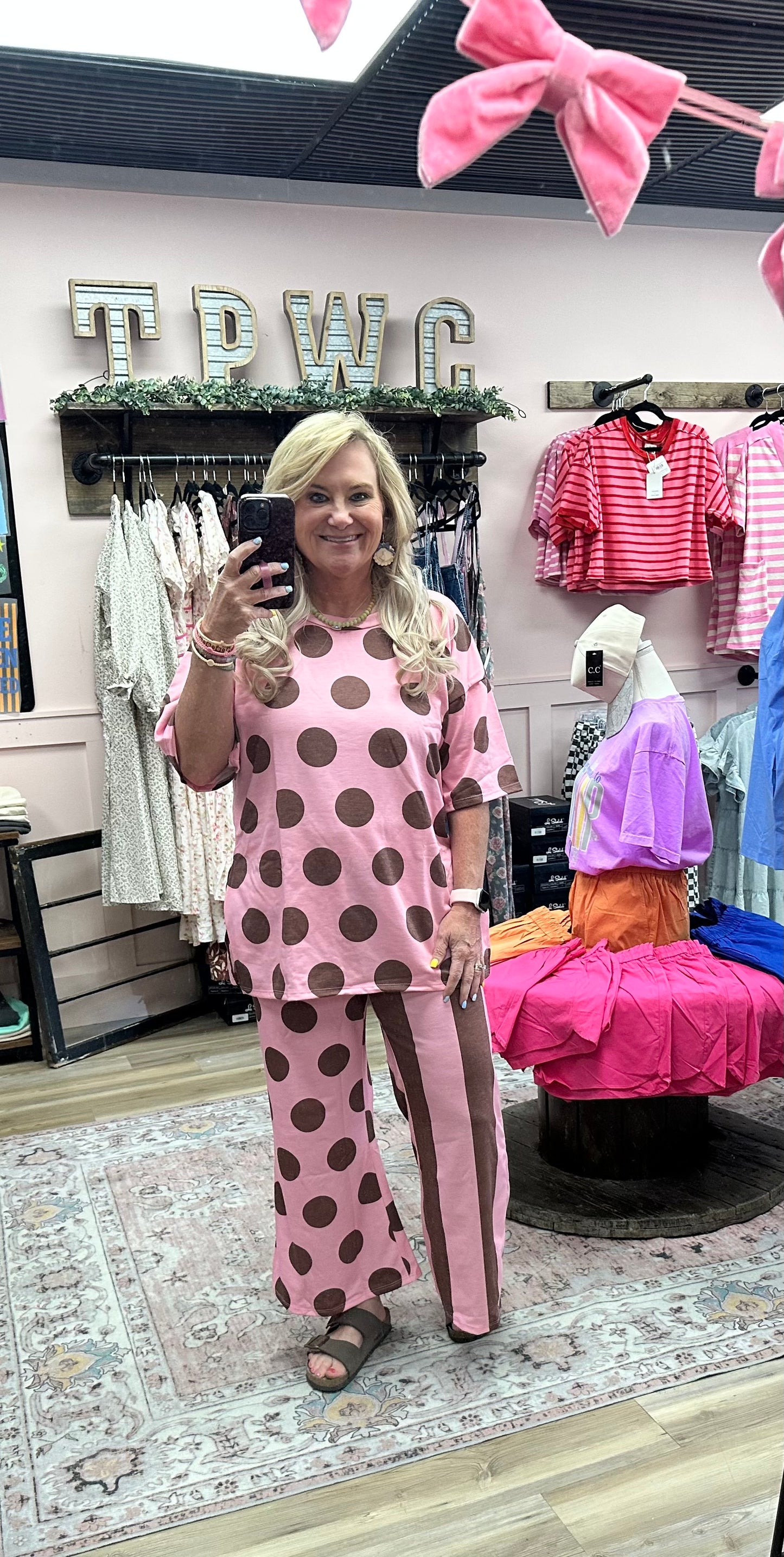 Polka Dot & Striped Lounge Set