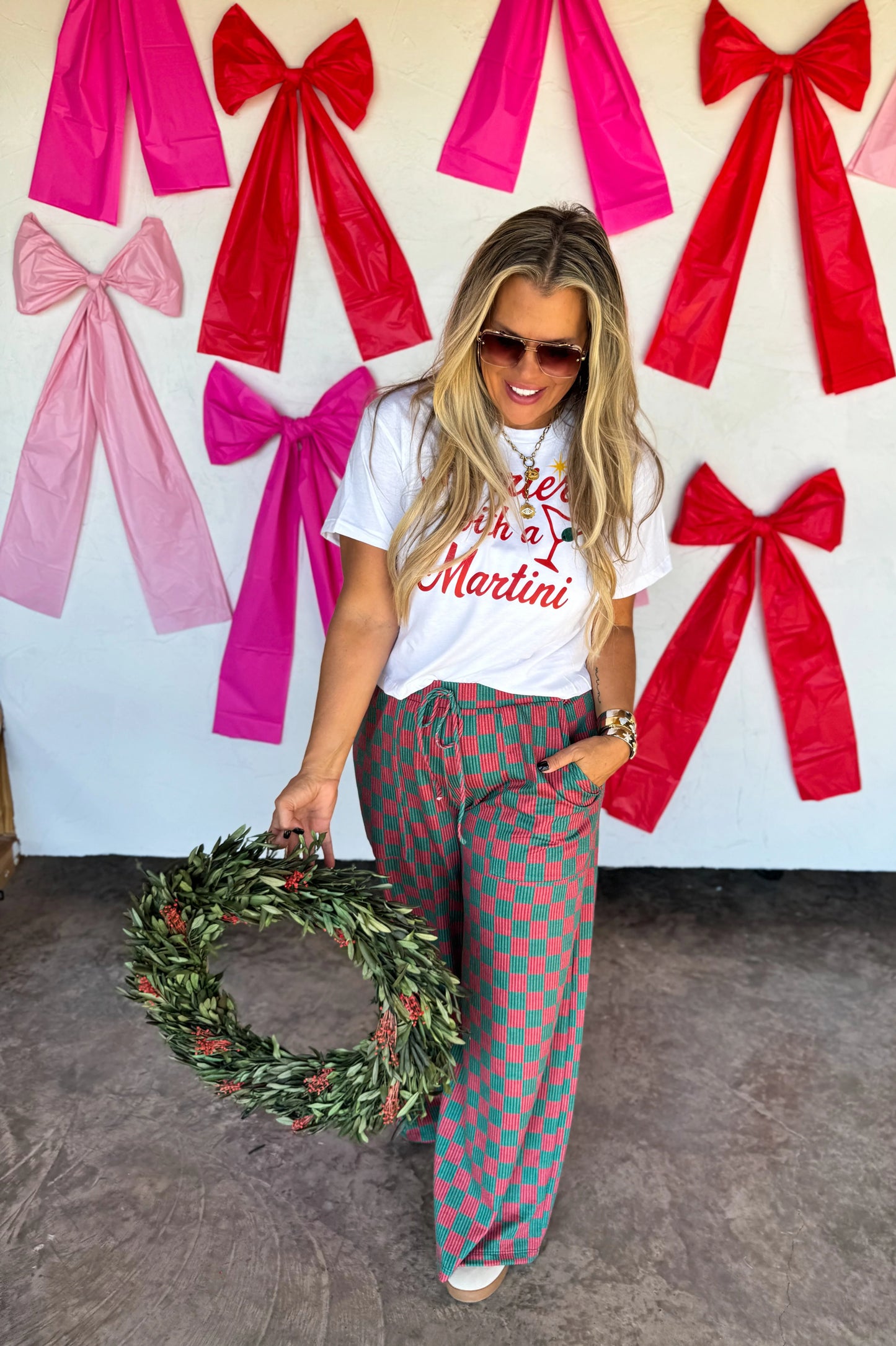 PREORDER - Christmas Haddie Wide Leg Pants