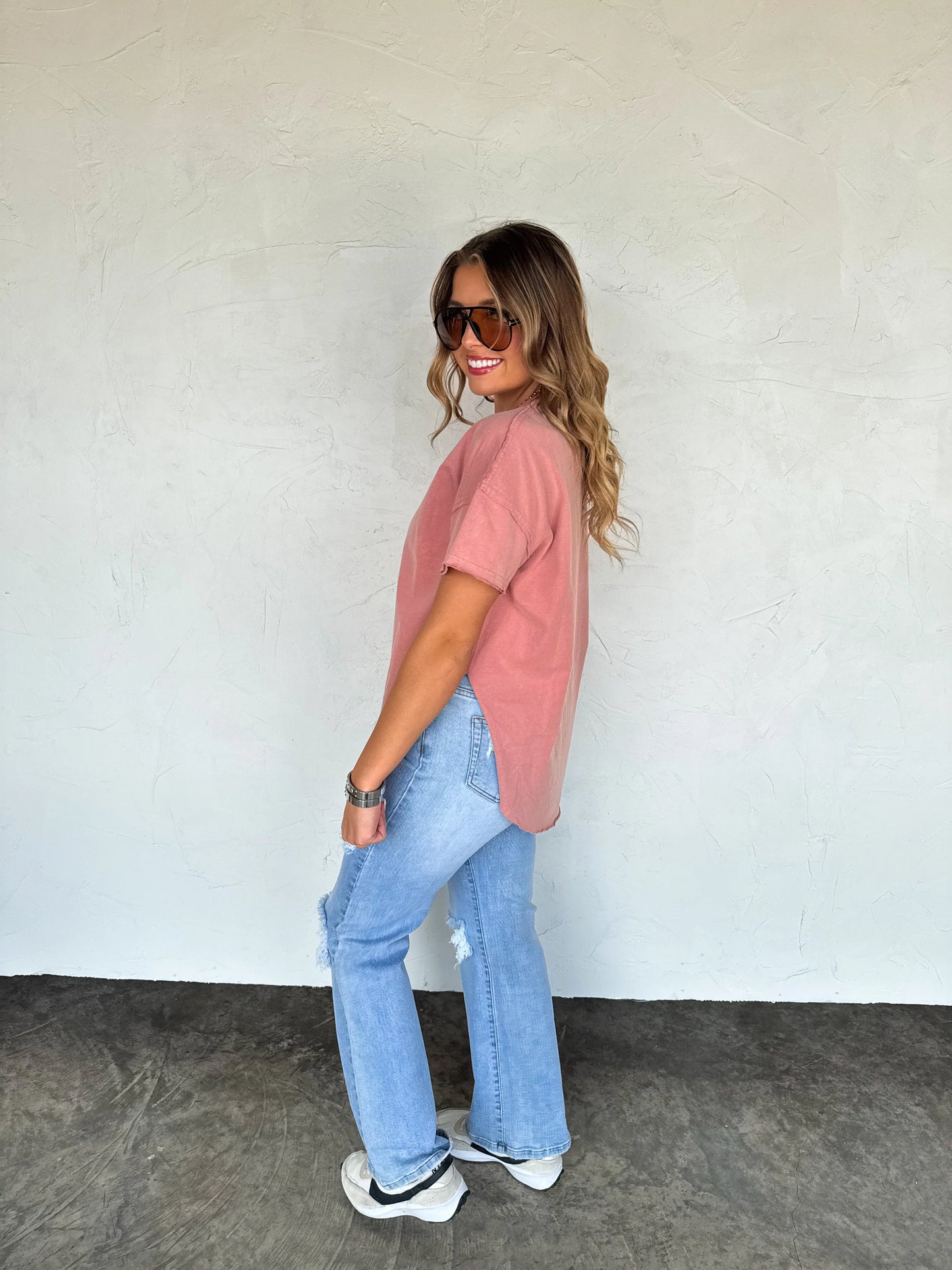 Joey Washed Cotton Boyfriend Tee