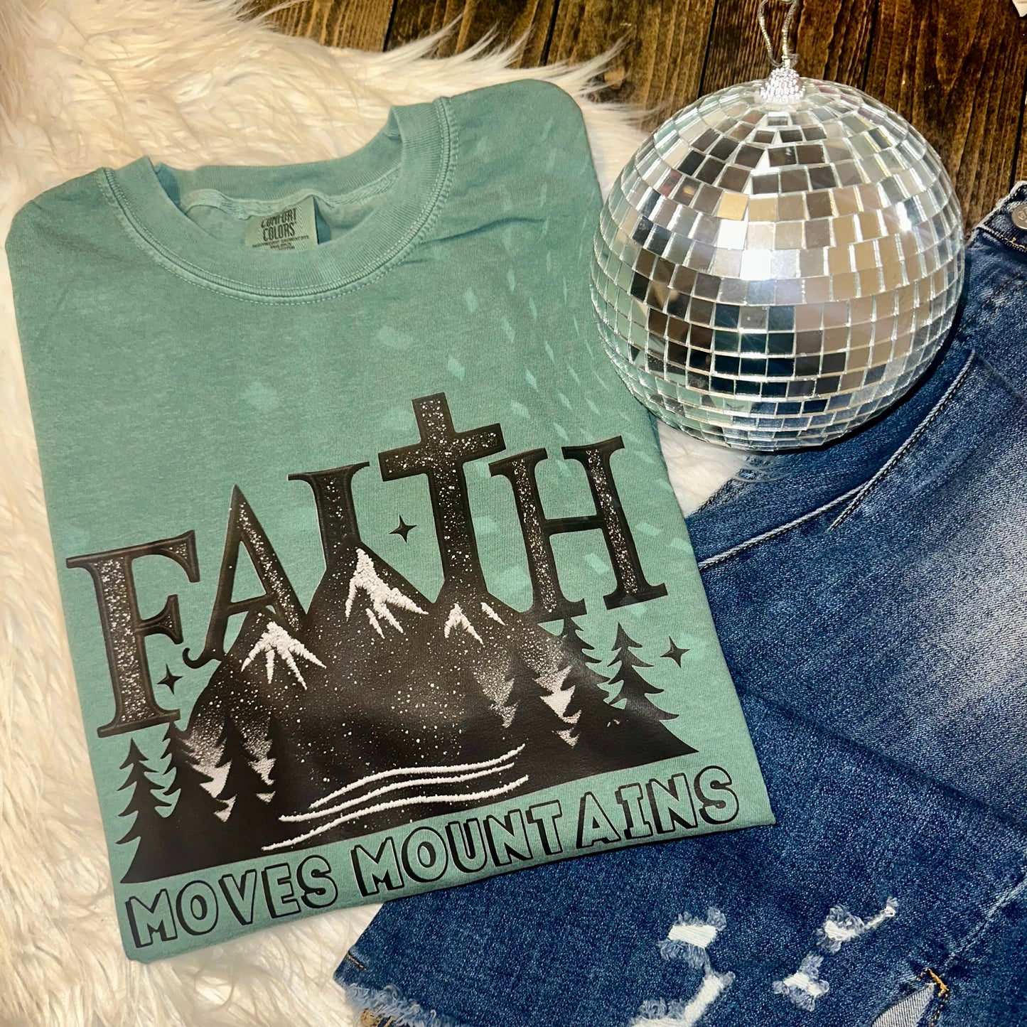 Faith Moves Mountains Comfort Colors Graphic Tee