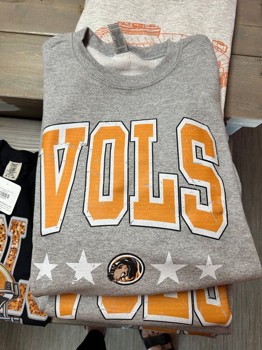 Vols Distressed Varsity Graphic Sweatshirt