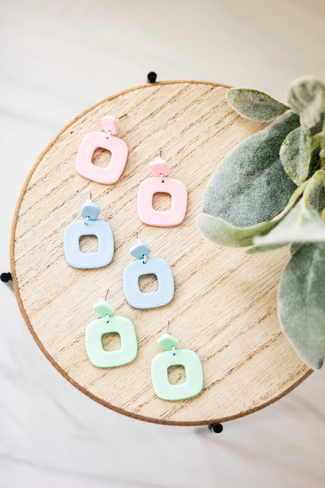 Pastel Rounded Square Dangles