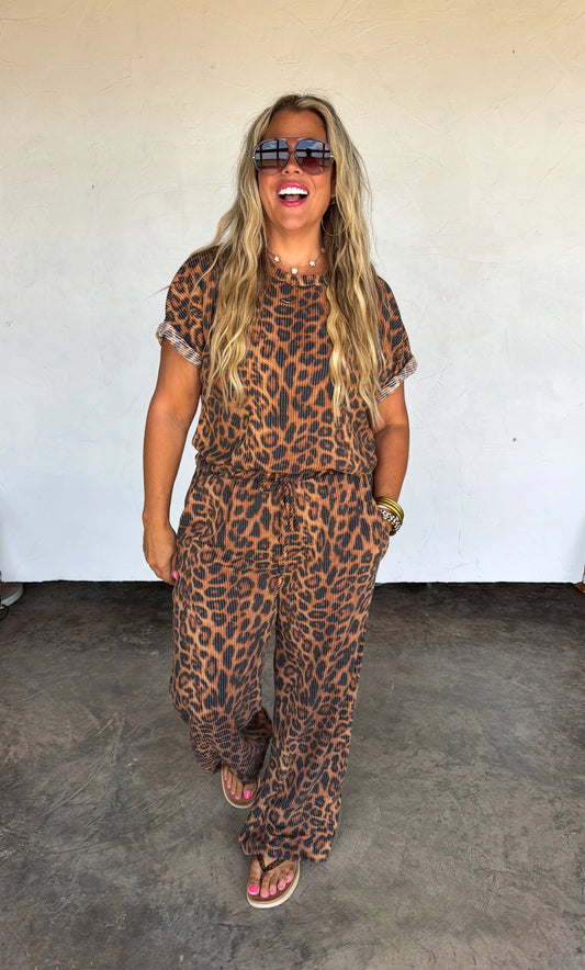 PREORDER - Cheetah Kelsey Pant Sets
