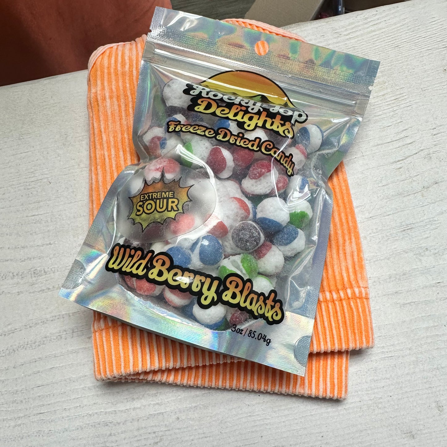 Extreme Sour Wild Berry Blasts- Freeze Dried Candy 3oz Bag