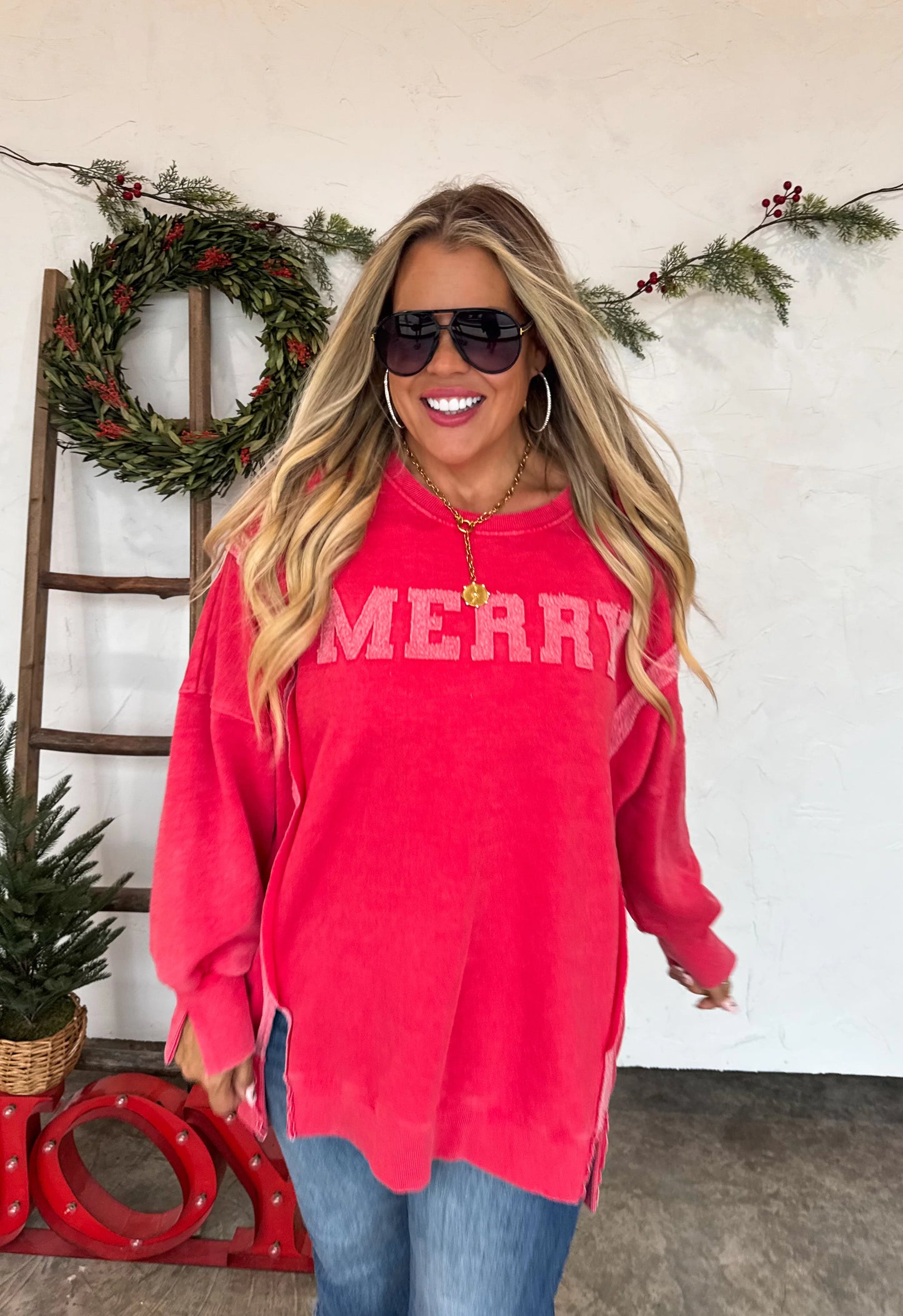 Merry & HoHoHo Classic Crew Pullover